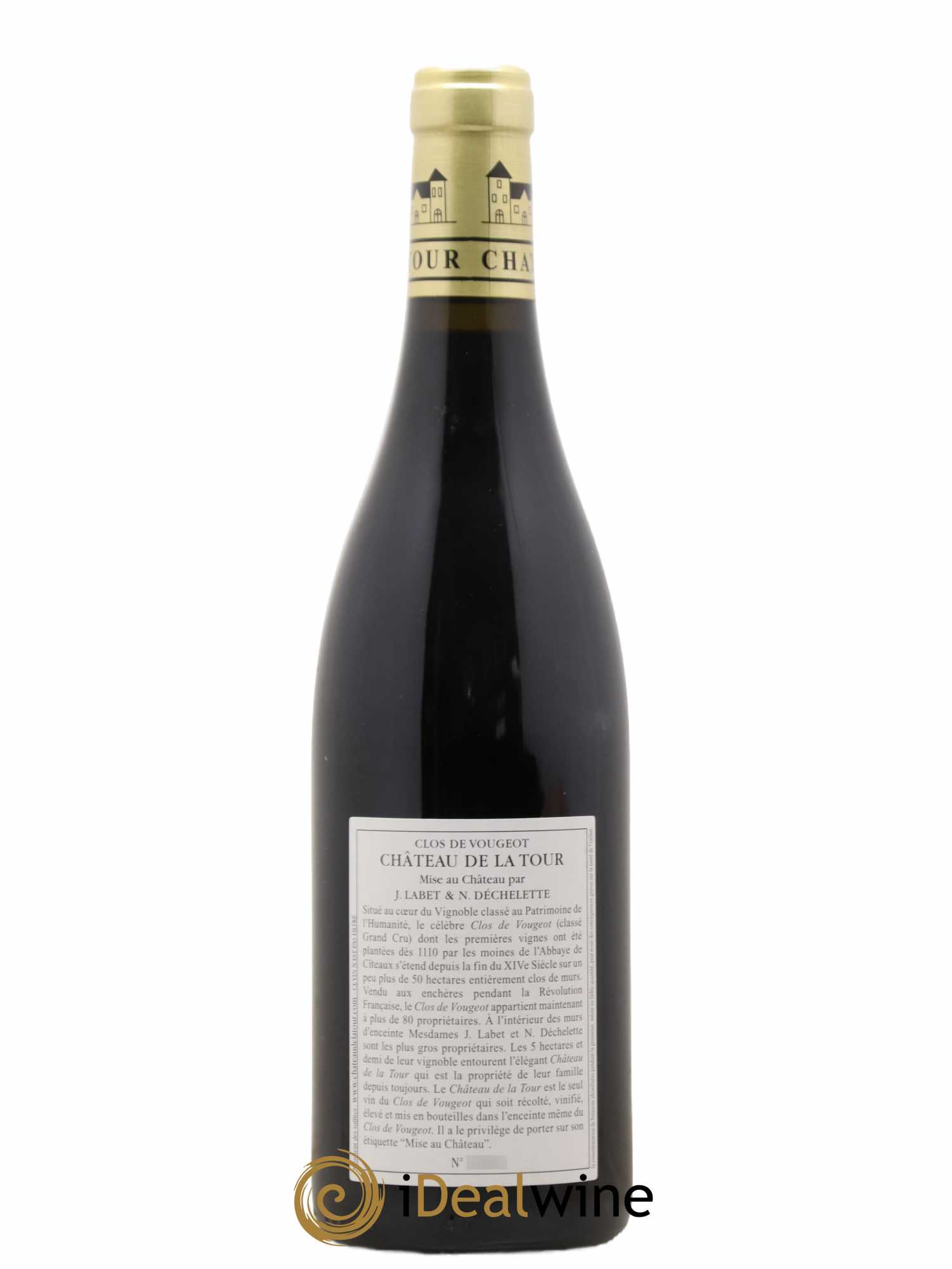 Clos de Vougeot Grand Cru Vieilles Vignes Château de La Tour 2018 - Lot de 1 bouteille - 1