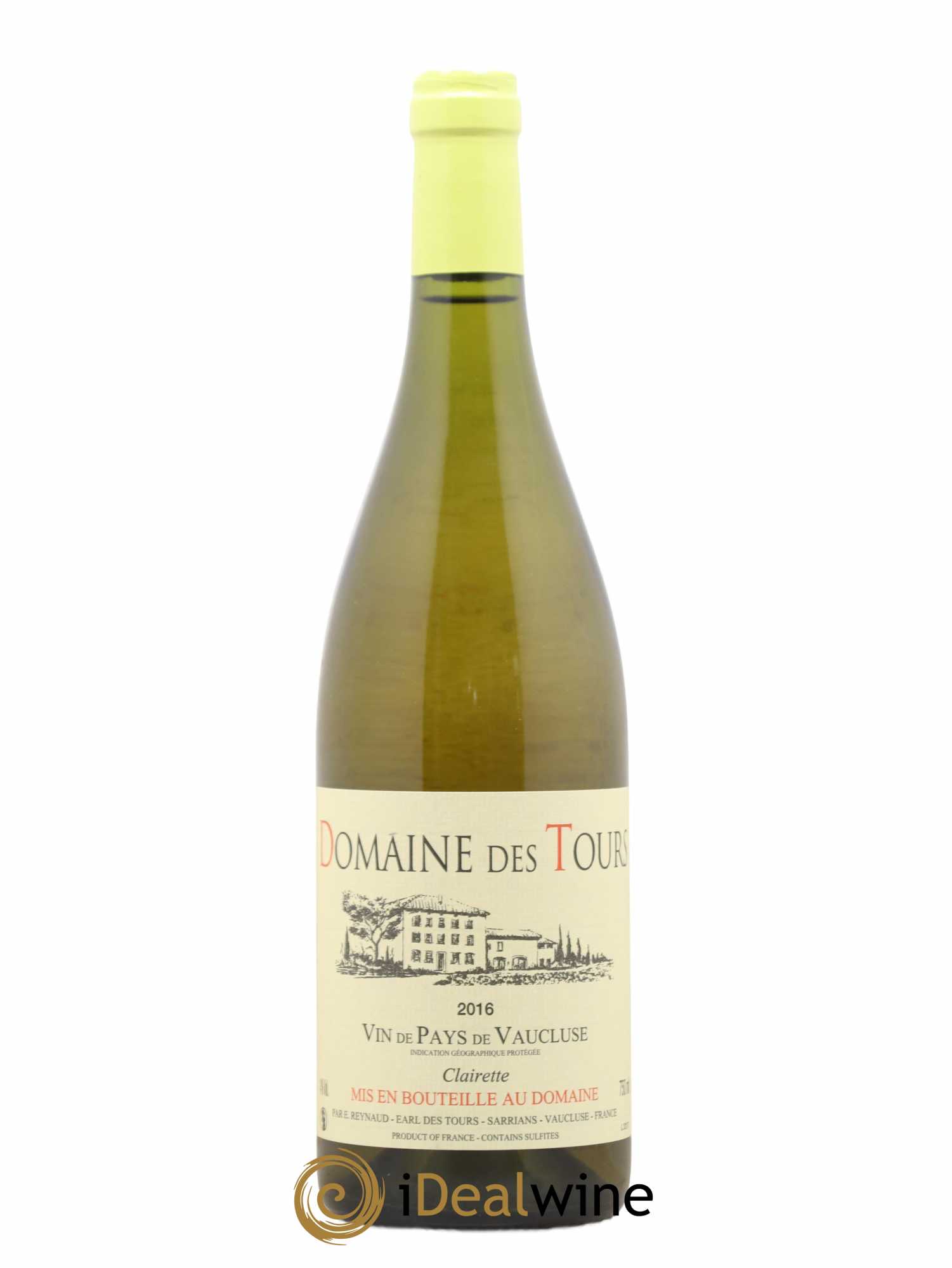 Vaucluse (Vin de Pays de Vaucluse) Domaine des Tours Emmanuel Reynaud Clairette 2016 - Lot de 1 bouteille - 0