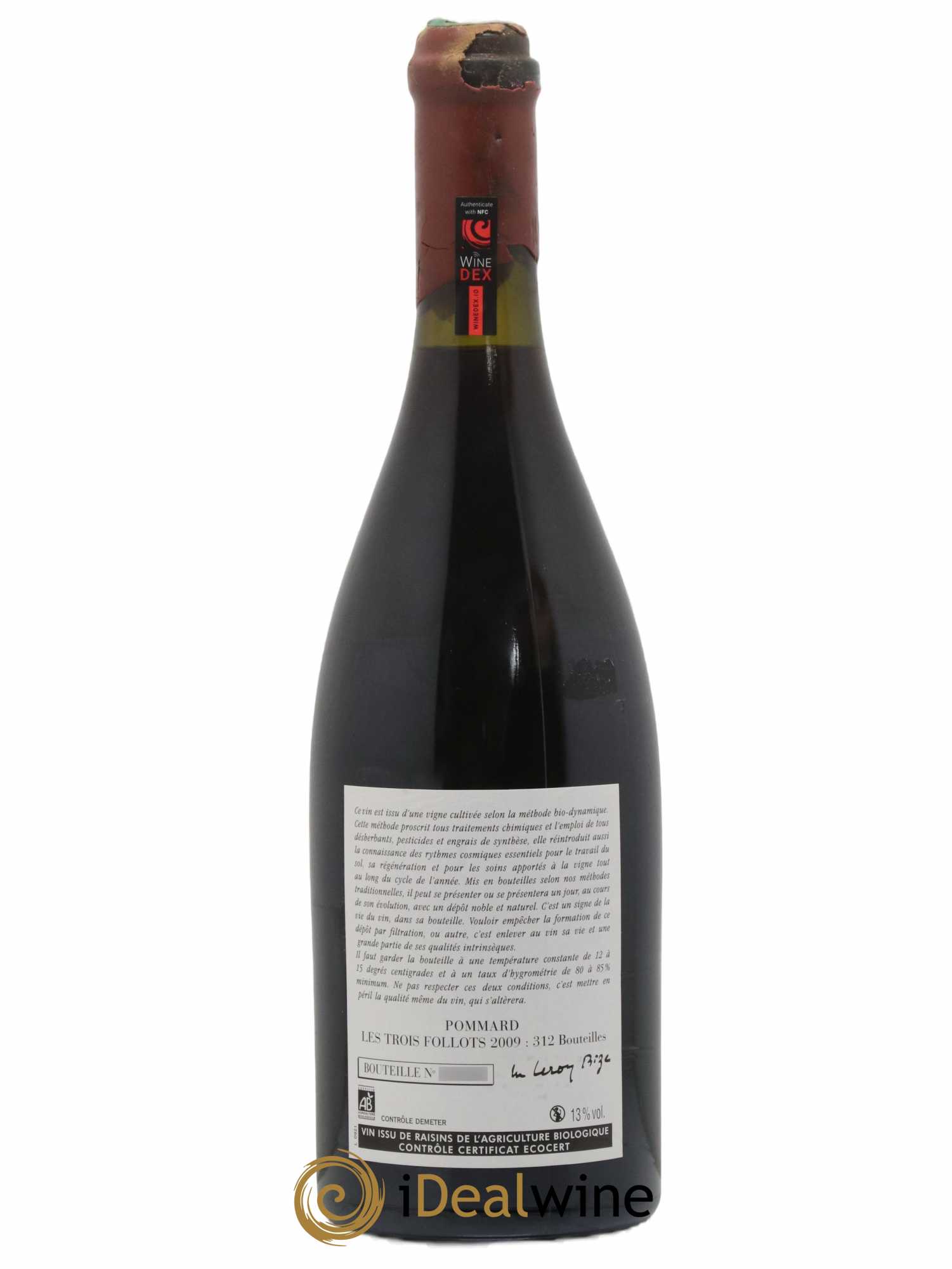 Pommard Trois Follots Domaine Leroy 2009 - Posten von 1 Flasche - 1