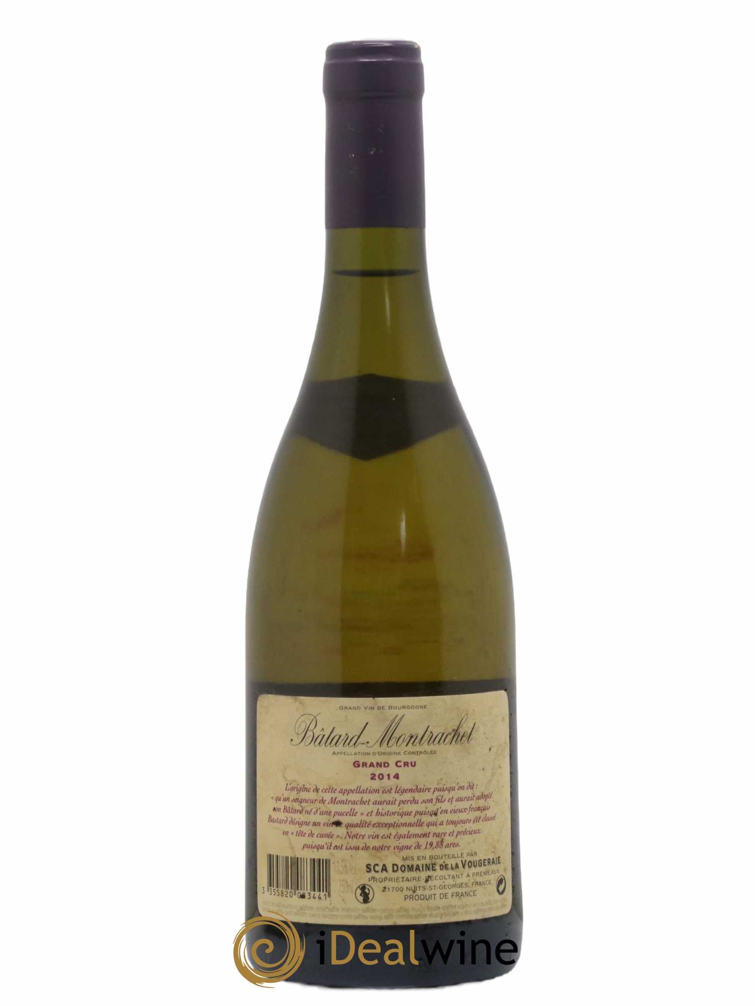 Bâtard-Montrachet Grand Cru La Vougeraie 2014 - Lot de 1 bouteille - 1