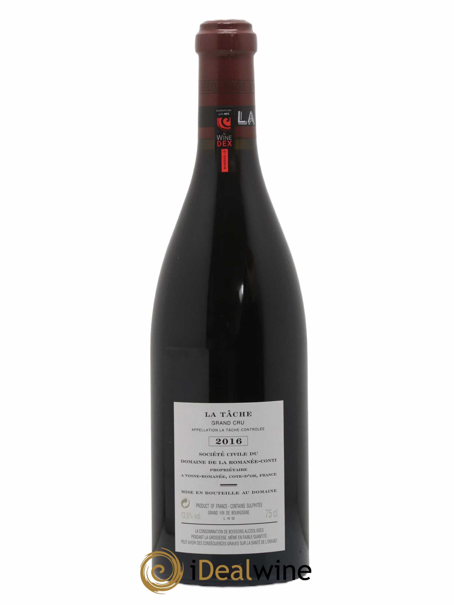 La Tâche Grand Cru Domaine de la Romanée-Conti 2016 - Lot of 1 bottle - 1