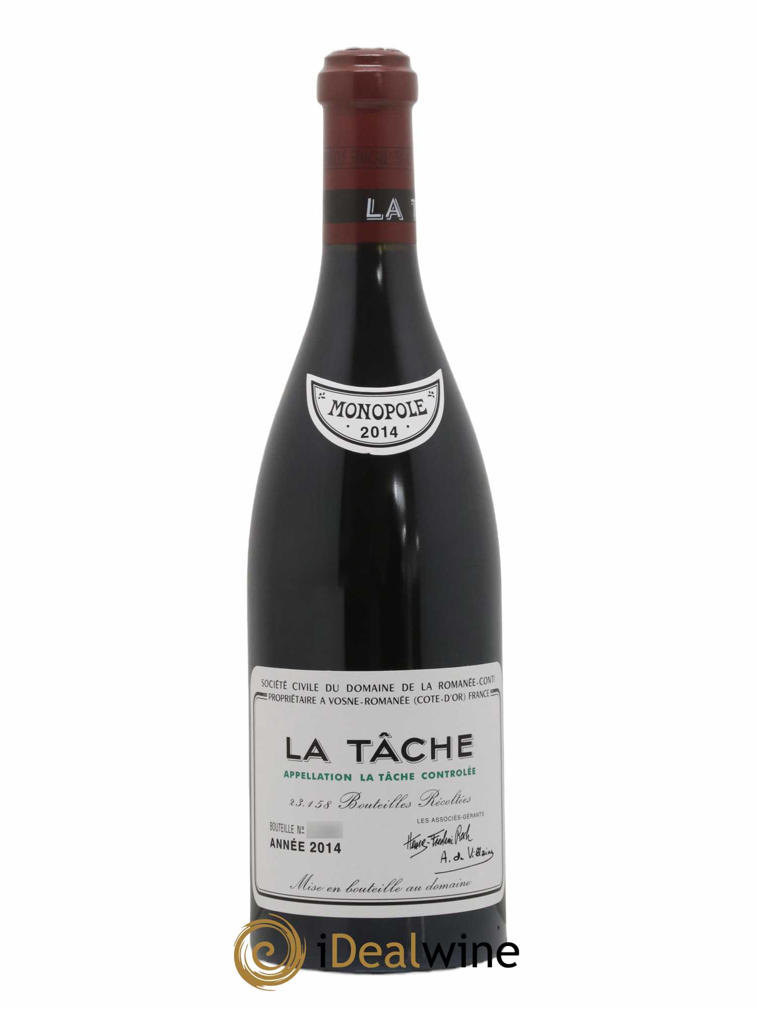 La Tâche Grand Cru Domaine de la Romanée-Conti 2014 - Lot de 1 bouteille - 0