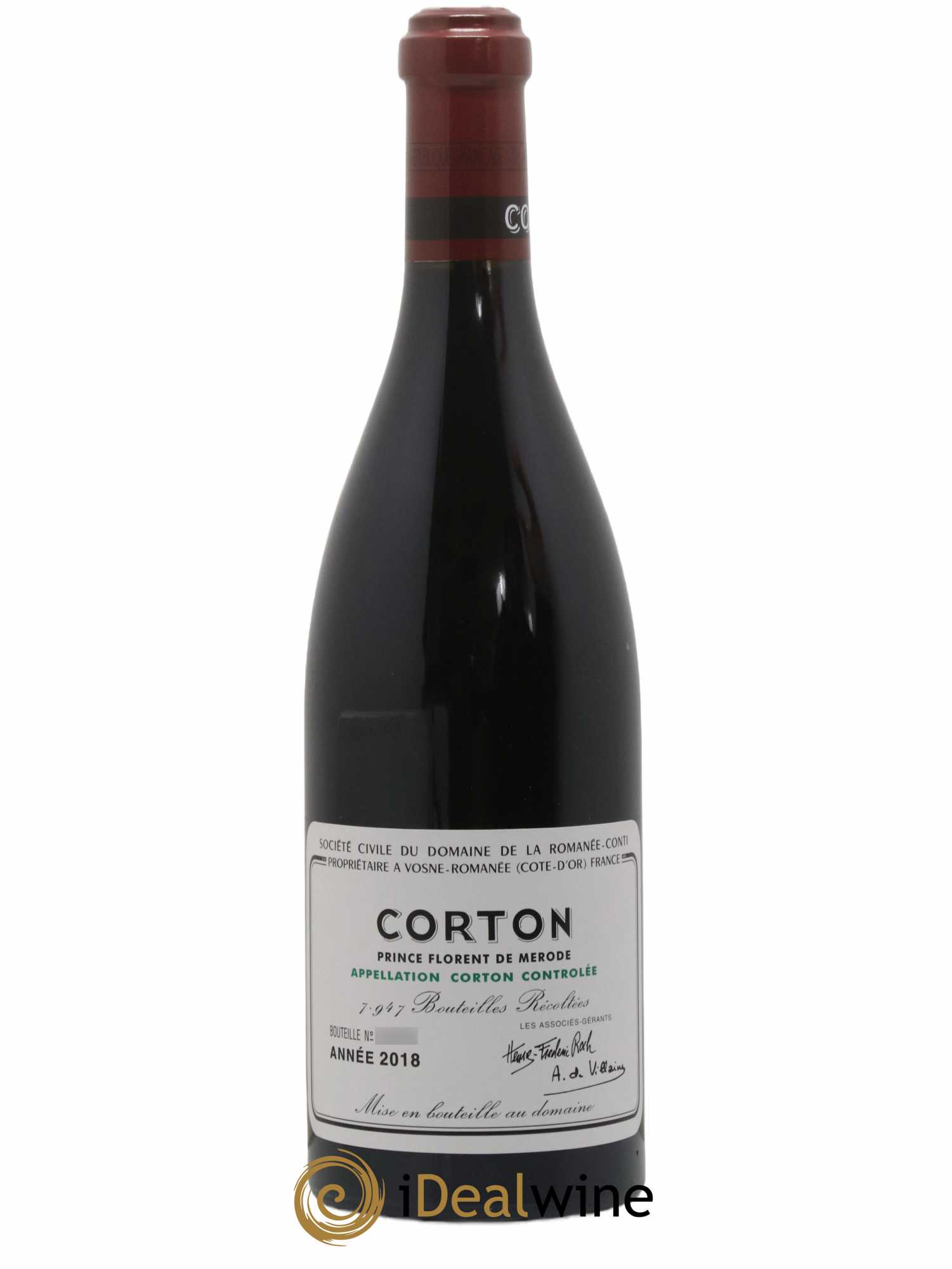 Corton Grand Cru Domaine de la Romanée-Conti 2018 - Lot de 1 bouteille - 0
