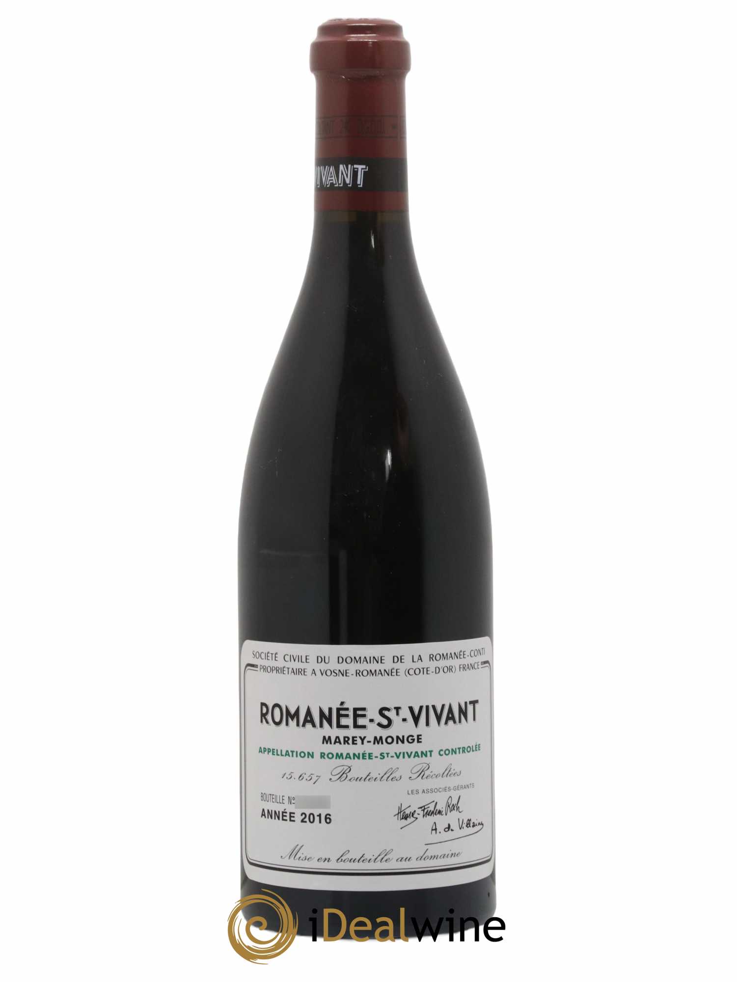 Romanée-Saint-Vivant Grand Cru Domaine de la Romanée-Conti 2016 - Lot de 1 bouteille - 0