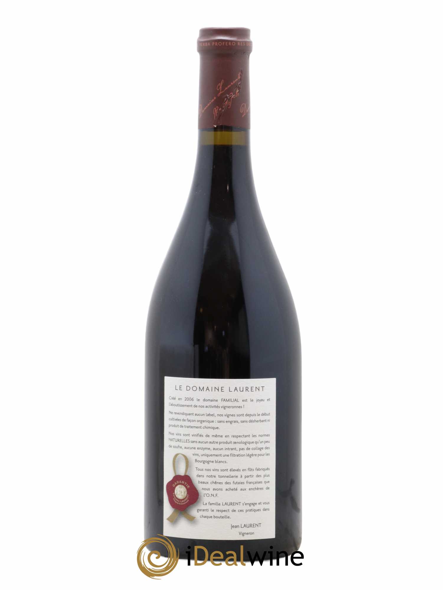 Clos de Vougeot Grand Cru Sui Generis La Plante l'Abbée Laurent Père et Fils (Domaine) Verba Profero Res Declaro  2019 - Lot de 1 bouteille - 1