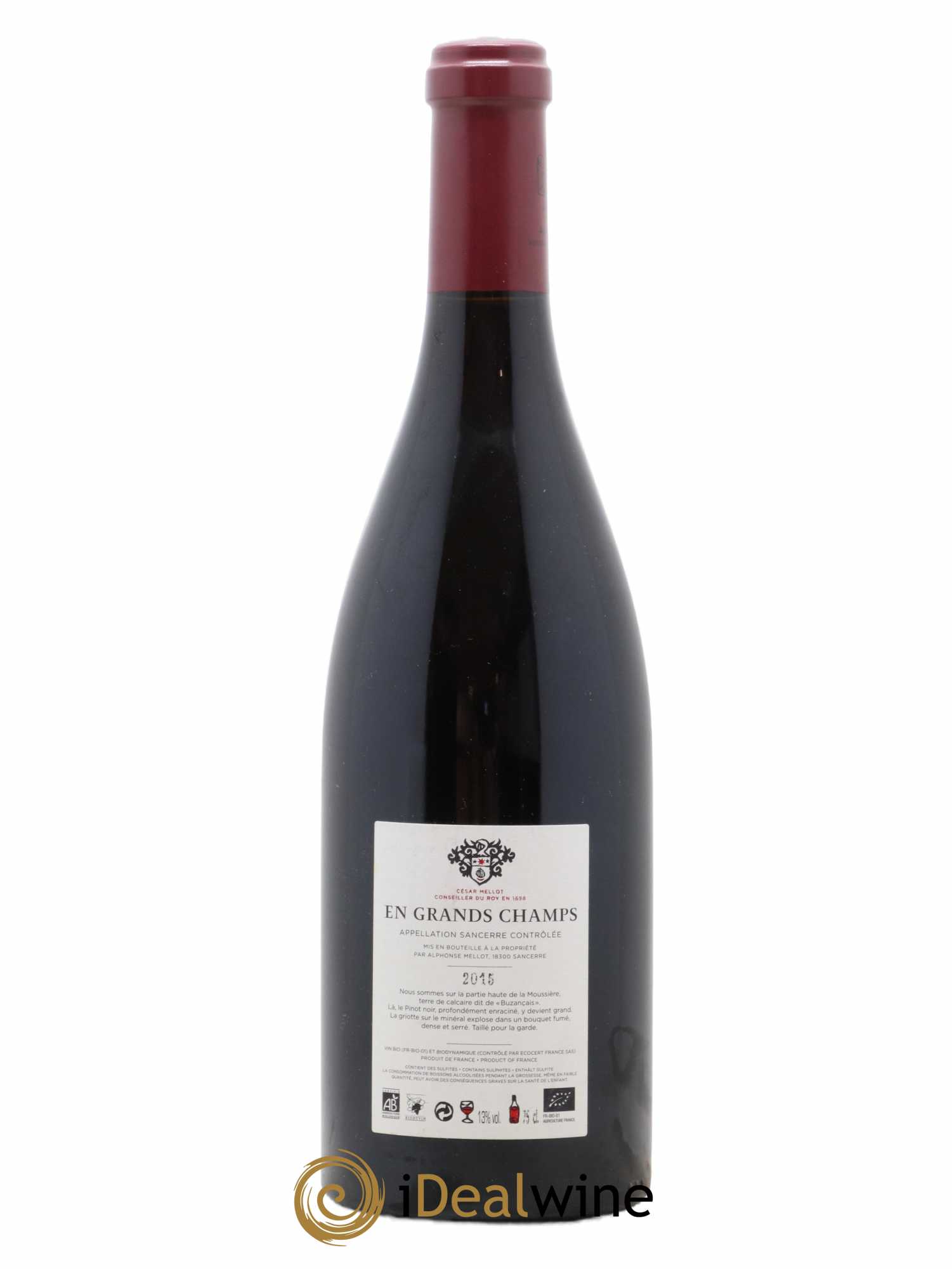Sancerre En Grands Champs Alphonse Mellot 2015 - Lot de 1 bouteille - 1