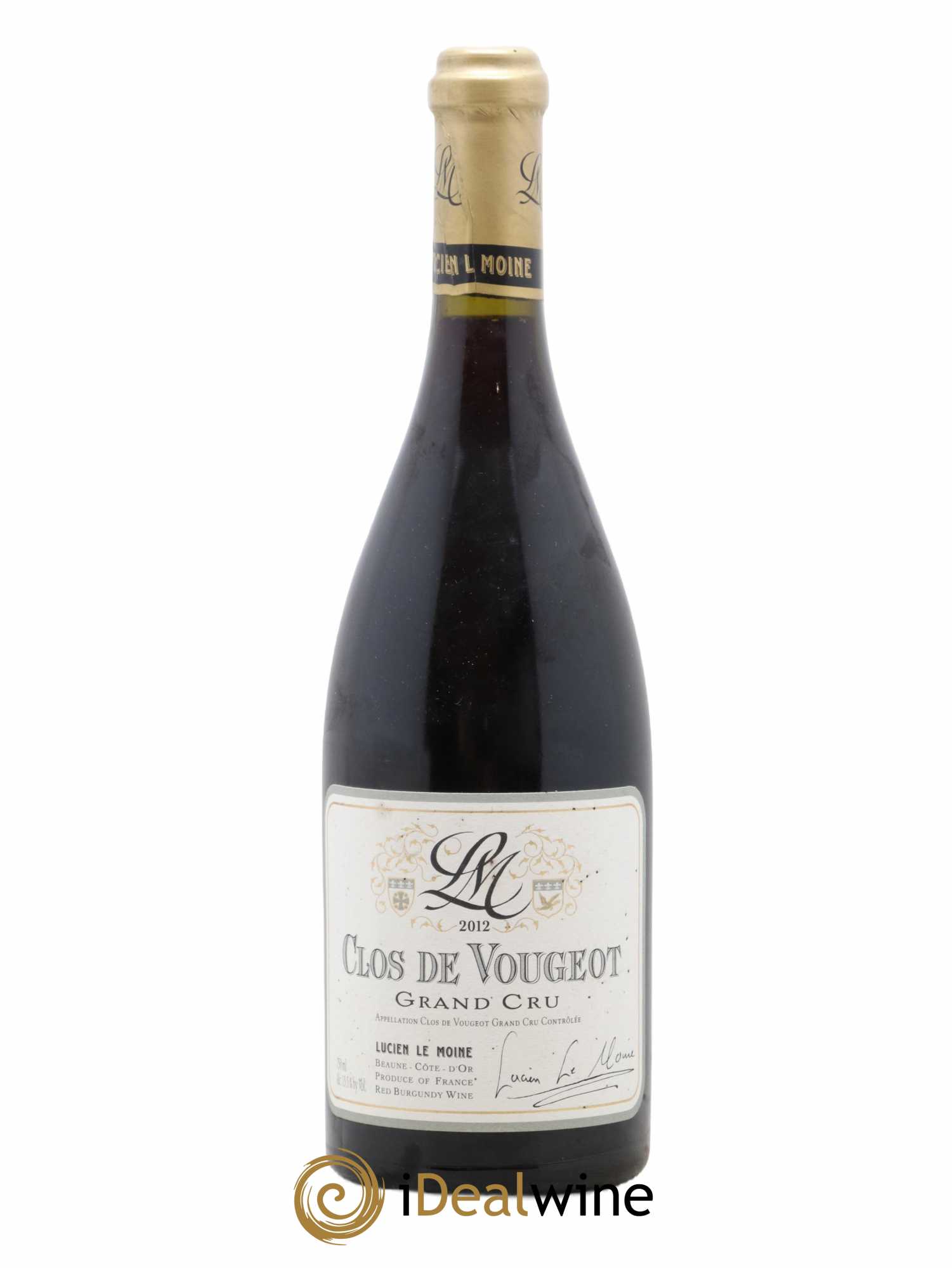 Clos de Vougeot Grand Cru Lucien Le Moine 2012 - Lot de 1 bouteille - 0
