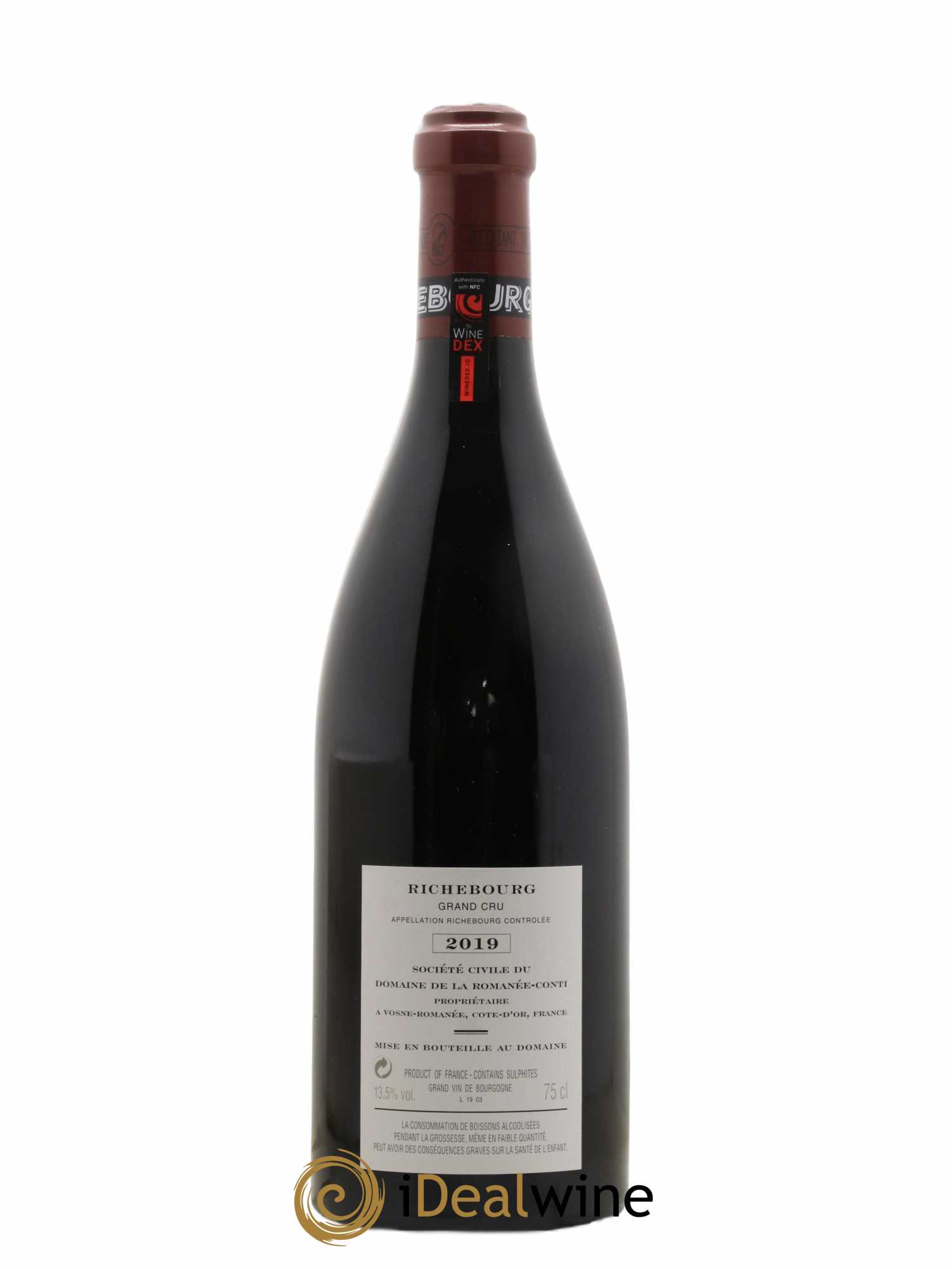 Richebourg Grand Cru Domaine de la Romanée-Conti 2019 - Lot of 1 bottle - 1