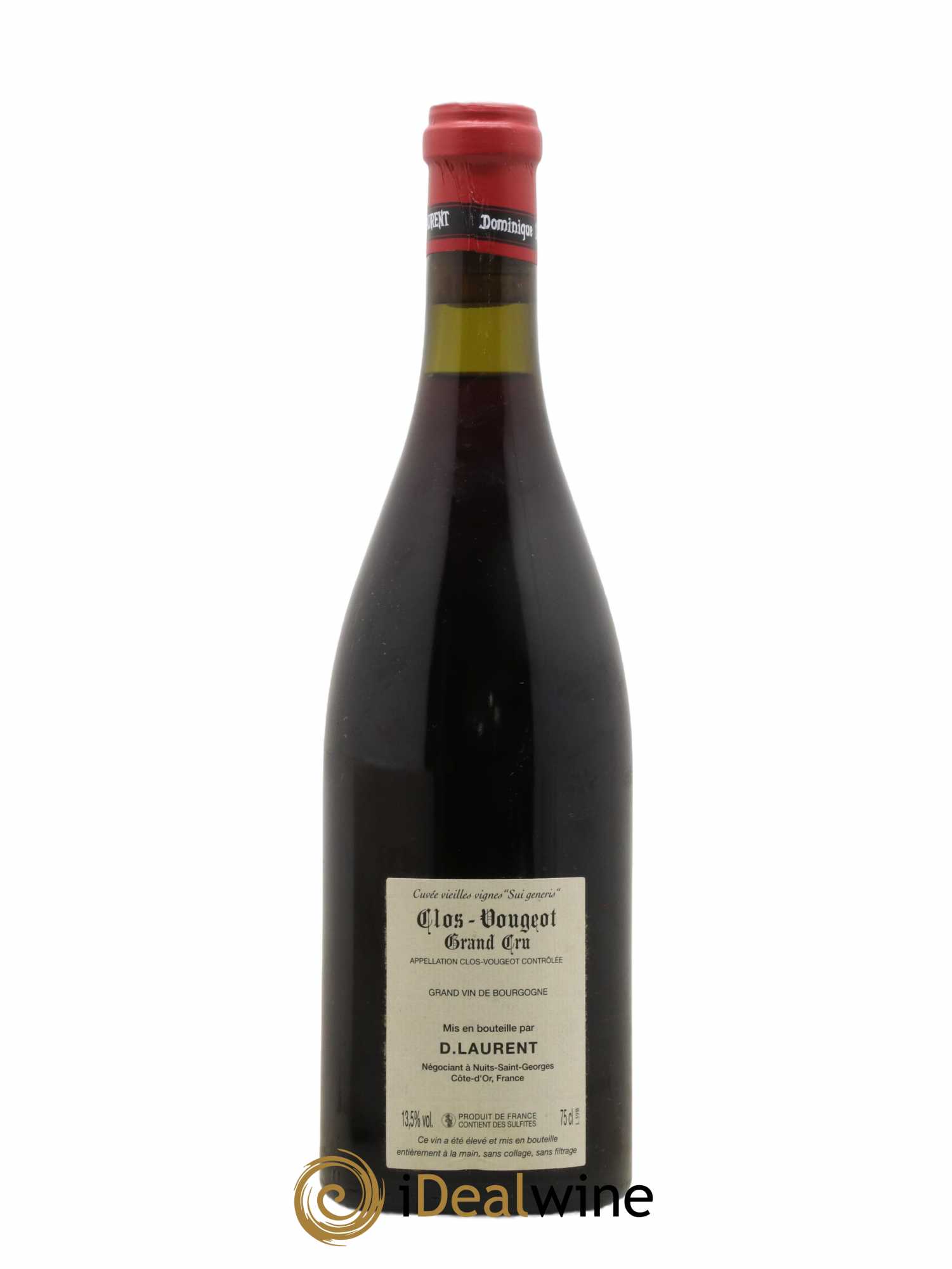 Clos de Vougeot Grand Cru Vieilles vignes Sui Generis Dominique Laurent 2010 - Lot of 1 bottle - 1