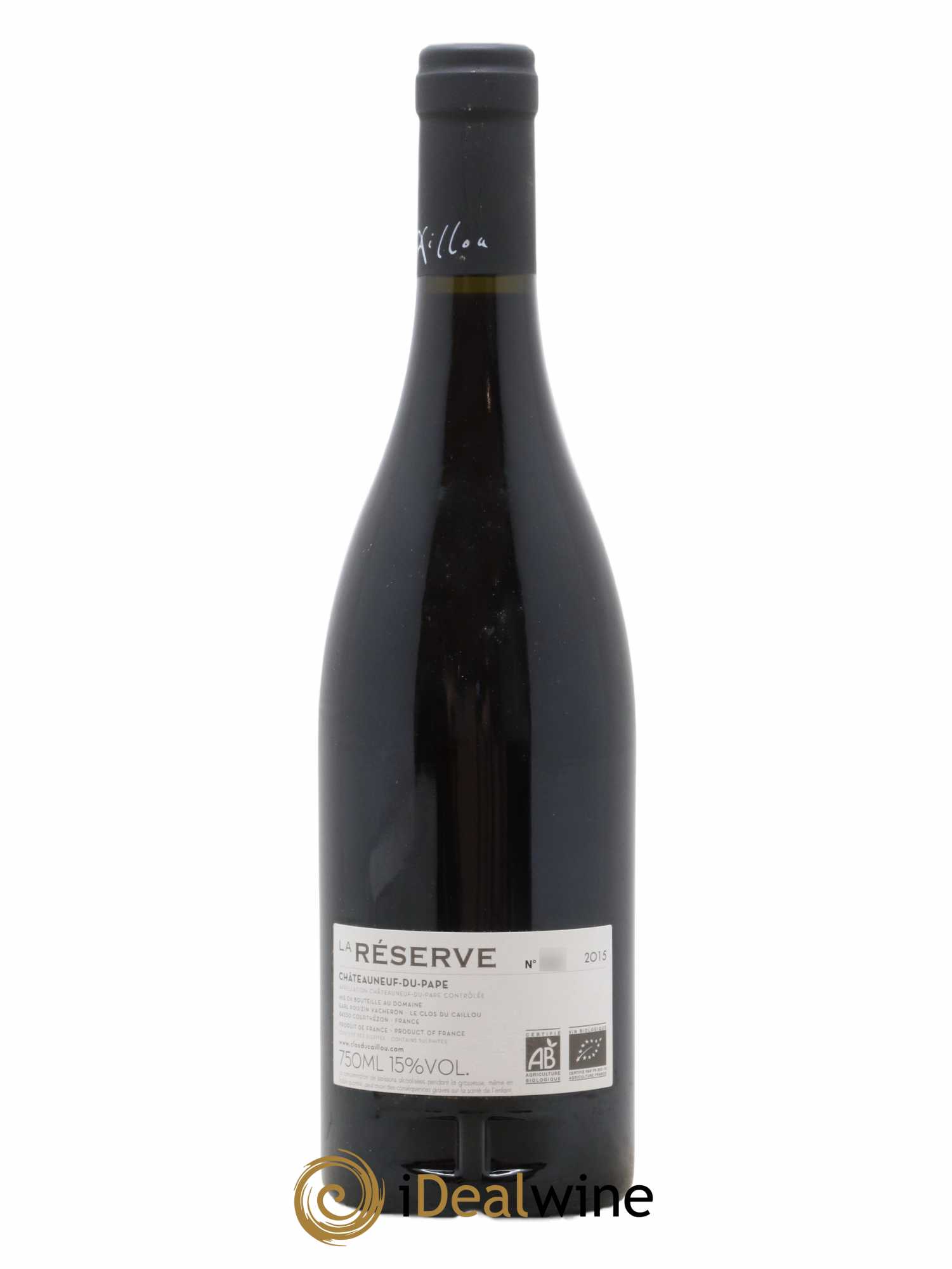Châteauneuf-du-Pape Domaine Le Clos du Caillou Réserve Sylvie Vacheron 2015 - Lot de 1 bouteille - 1