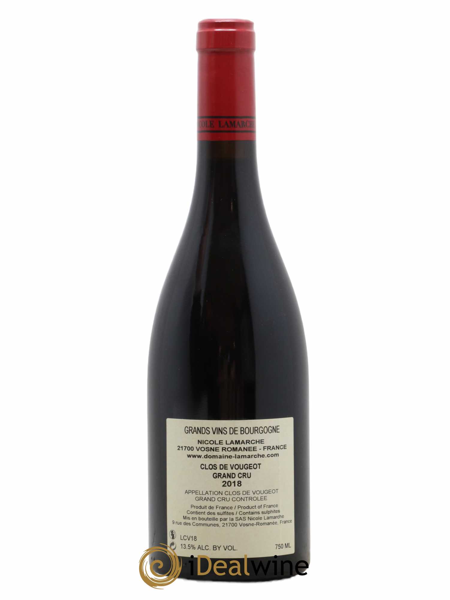Clos de Vougeot Grand Cru Lamarche (Domaine) 2018 - Lot de 1 bouteille - 1