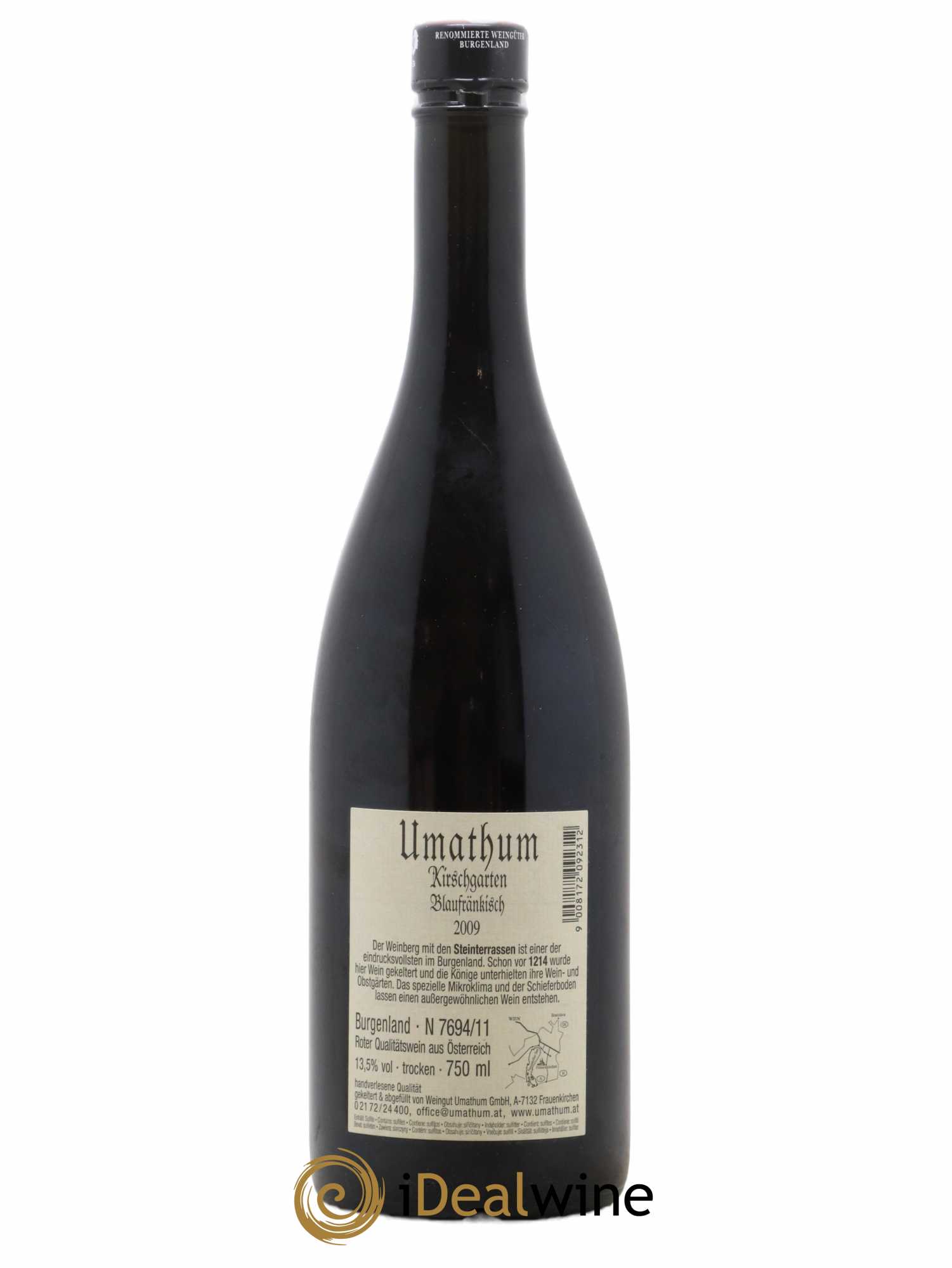 Autriche Kirschgarten Umathum 2009 - Lot de 1 bouteille - 1