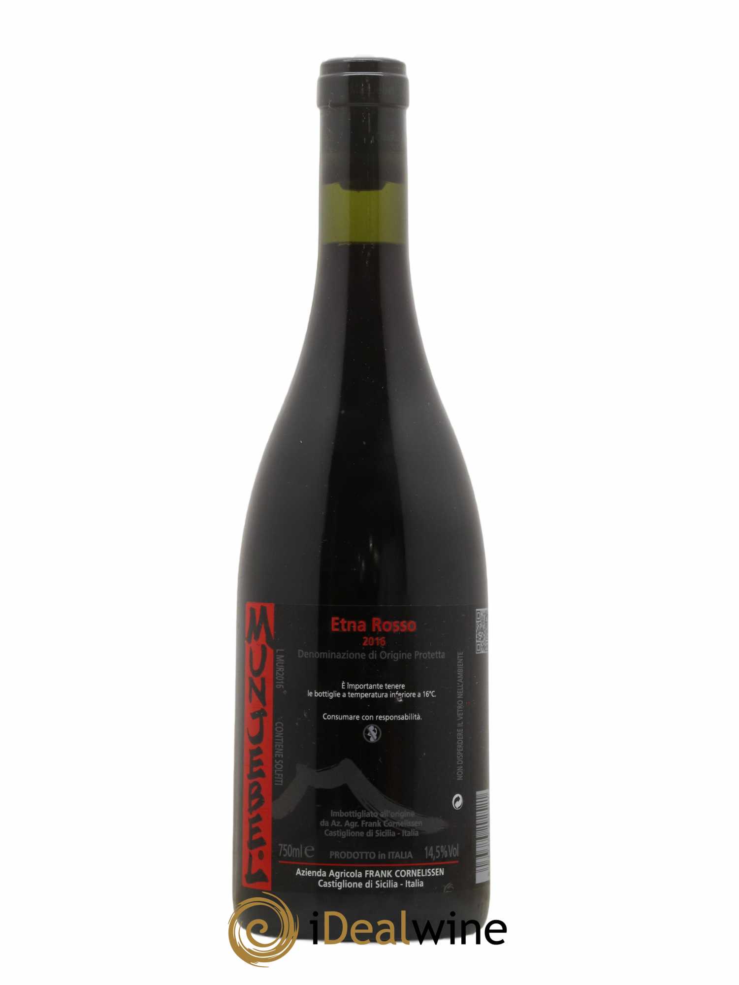 Etna Rosso Munjebel Frank Cornelissen 2016 - Lot de 1 bouteille - 0