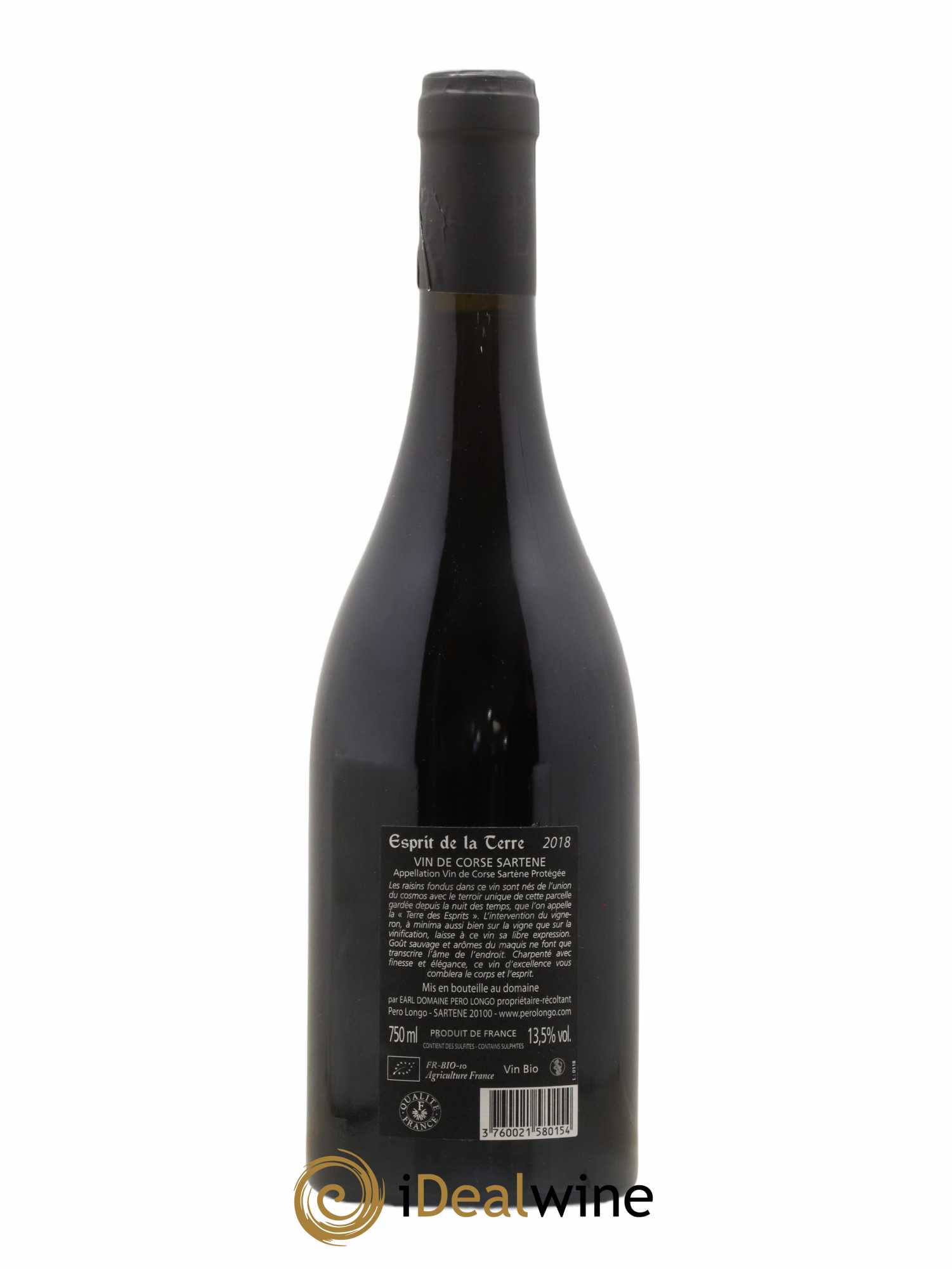 Corse Castellu d'Alba Sartène Esprit de la Terre Domaine Pero Longo 2018 - Lot de 1 bouteille - 1