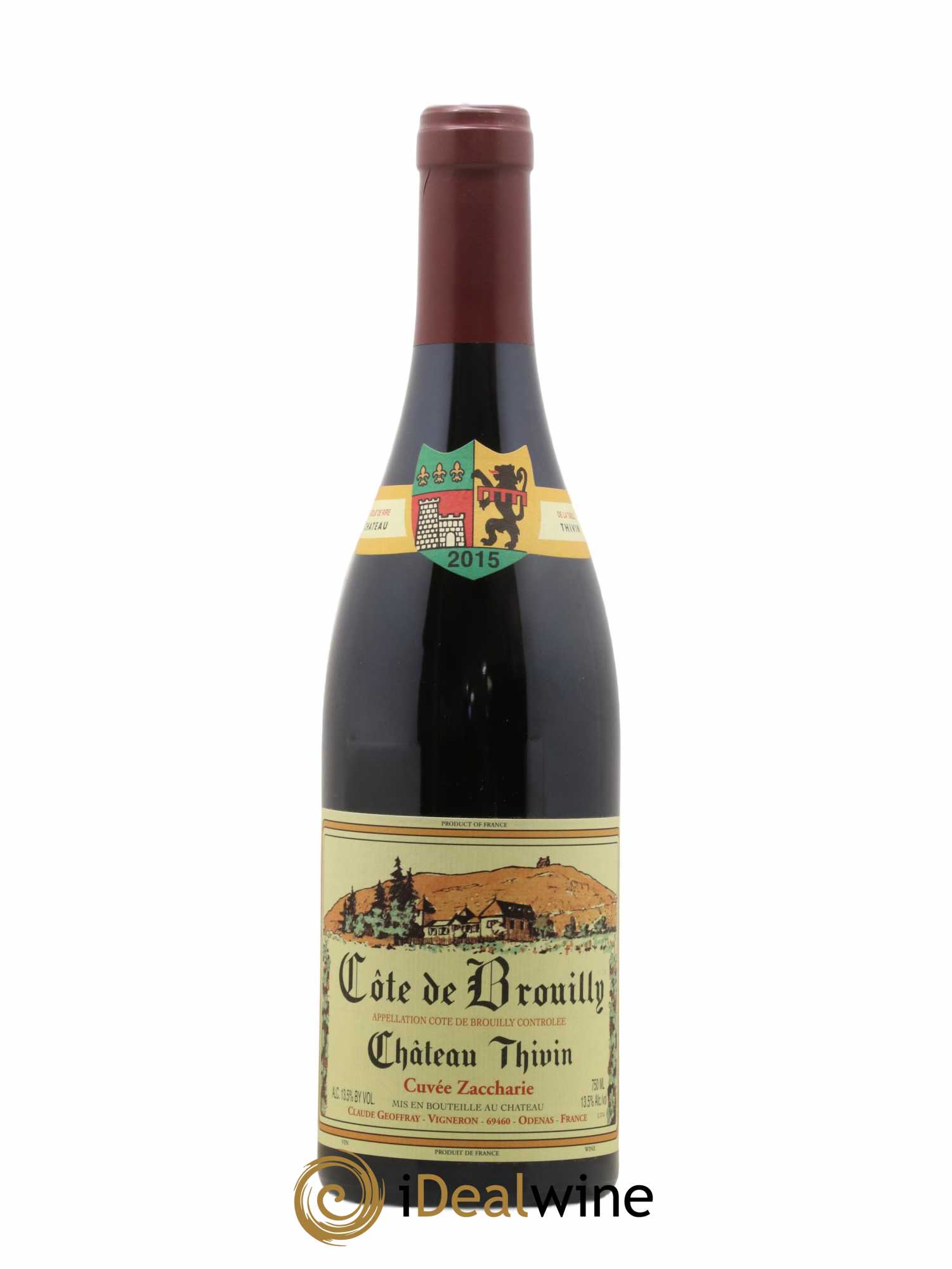 Côte de Brouilly Cuvée Zaccharie Château Thivin 2015 - Lot de 1 bouteille - 0