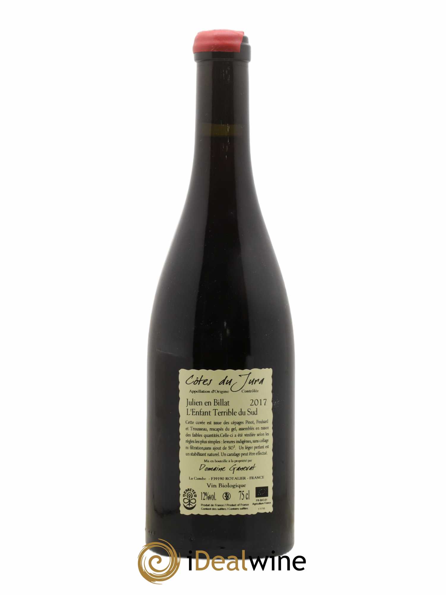 Côtes du Jura Julien en Billat l'enfant terrible du Sud Jean-François Ganevat (Domaine) 2017 - Lot of 1 bottle - 1