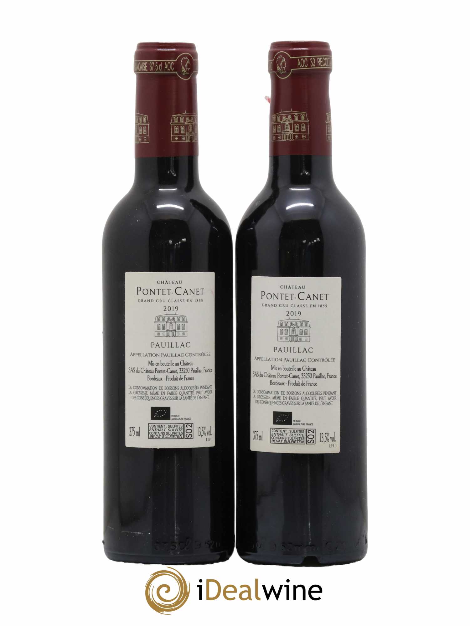 Château Pontet Canet 5ème Grand Cru Classé 2019 - Lot of 2 half-bottles - 1