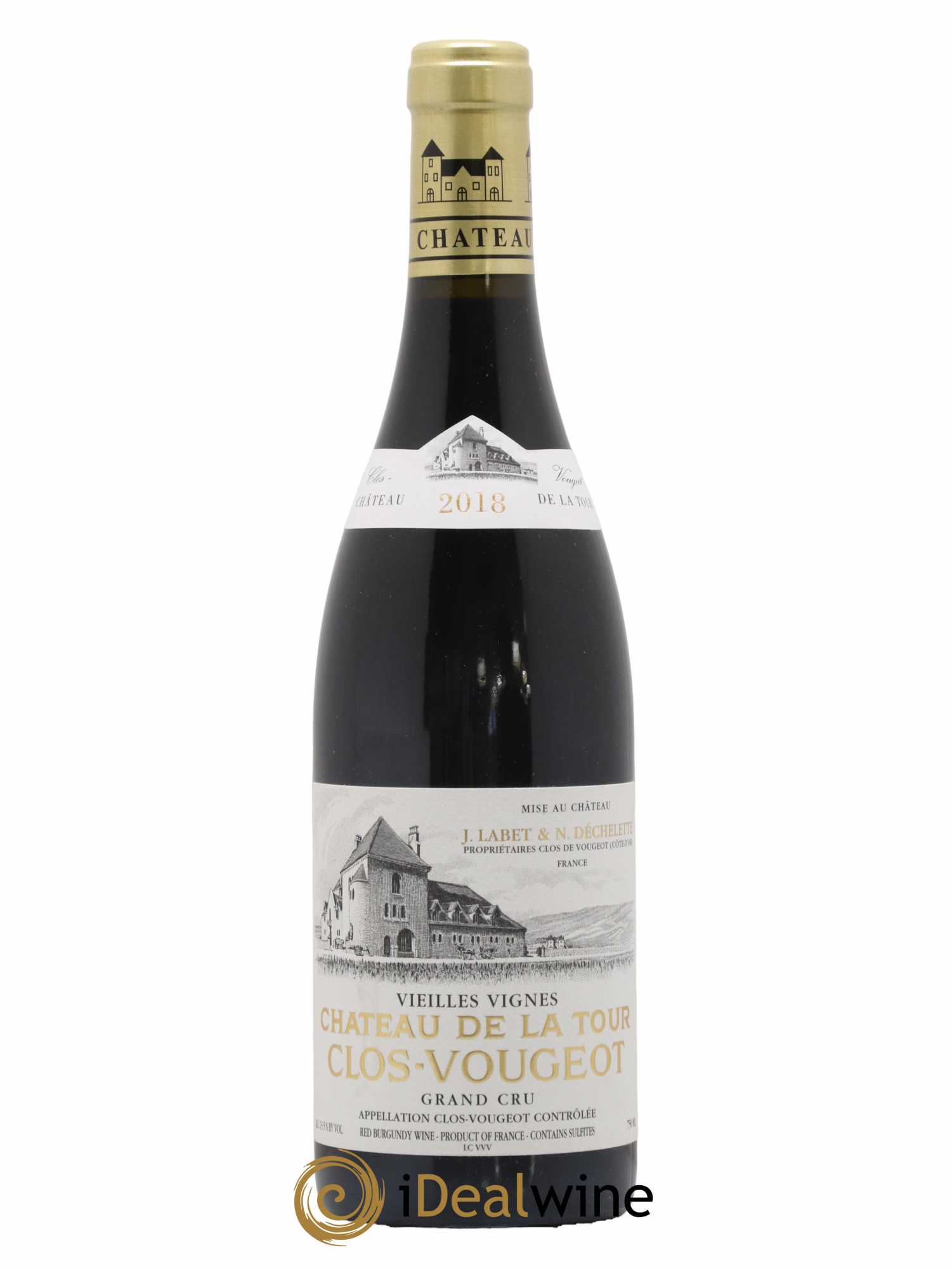Clos de Vougeot Grand Cru Vieilles Vignes Château de La Tour 2018 - Lot de 1 bouteille - 0