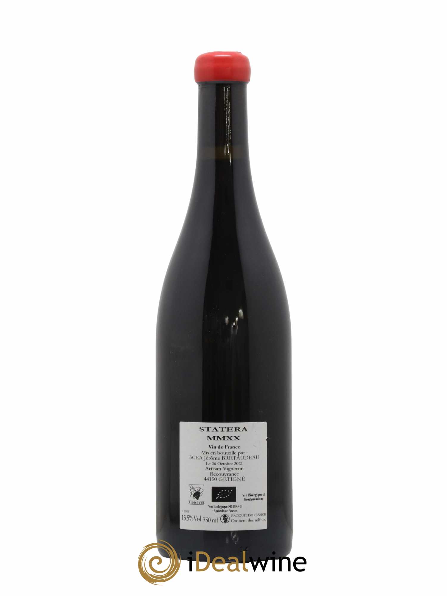 Vin de France Statera Jérôme Bretaudeau - Domaine de Bellevue 2020 - Lot de 1 bouteille - 1