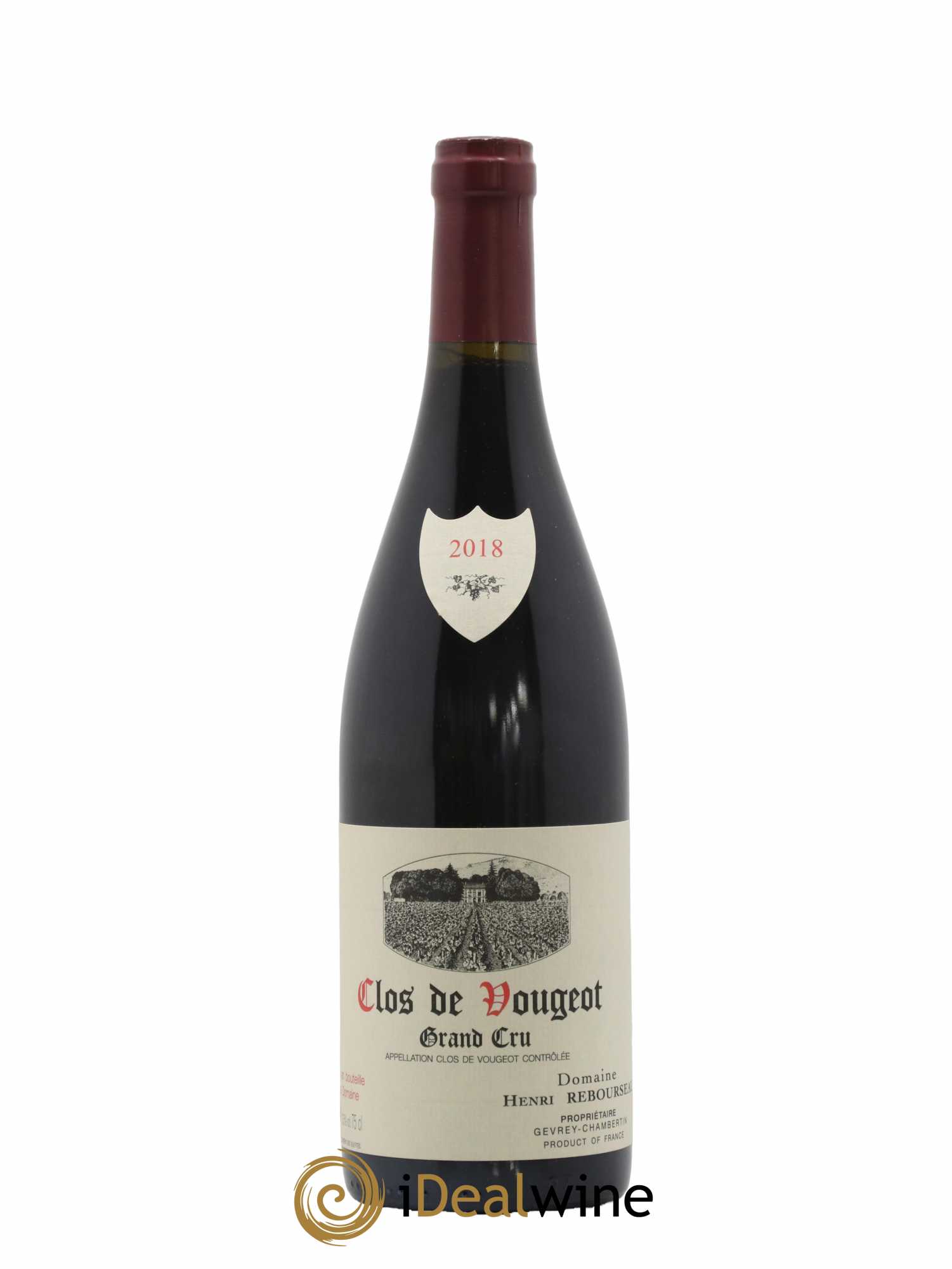 Clos de Vougeot Grand Cru Henri Rebourseau (Domaine) 2018 - Lot de 1 bouteille - 0