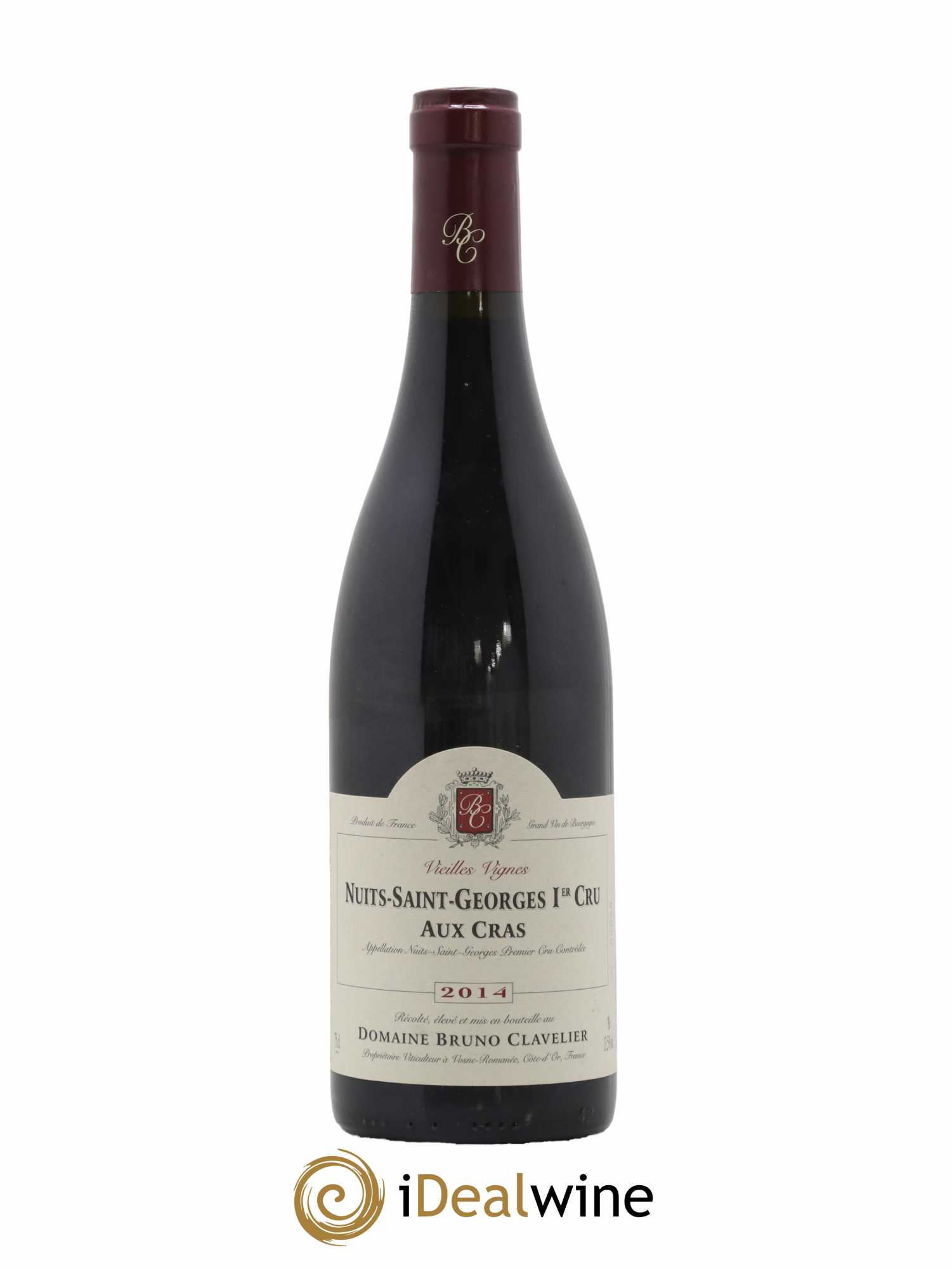 Nuits-Saint-Georges 1er Cru Aux Cras Vieilles Vignes Bruno Clavelier 2014 - Lot de 1 bouteille - 0