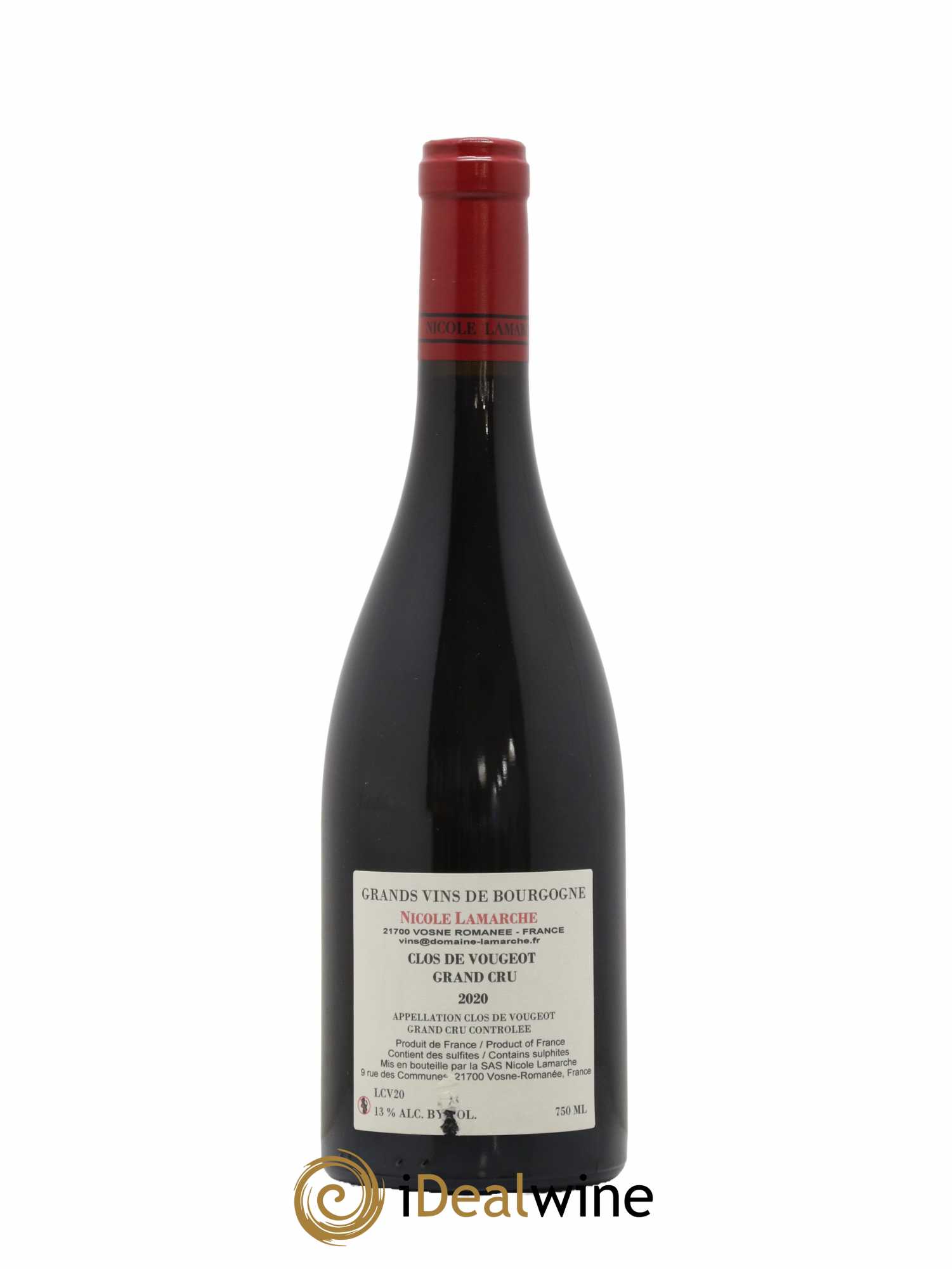 Clos de Vougeot Grand Cru Lamarche (Domaine) 2020 - Lot de 1 bouteille - 1