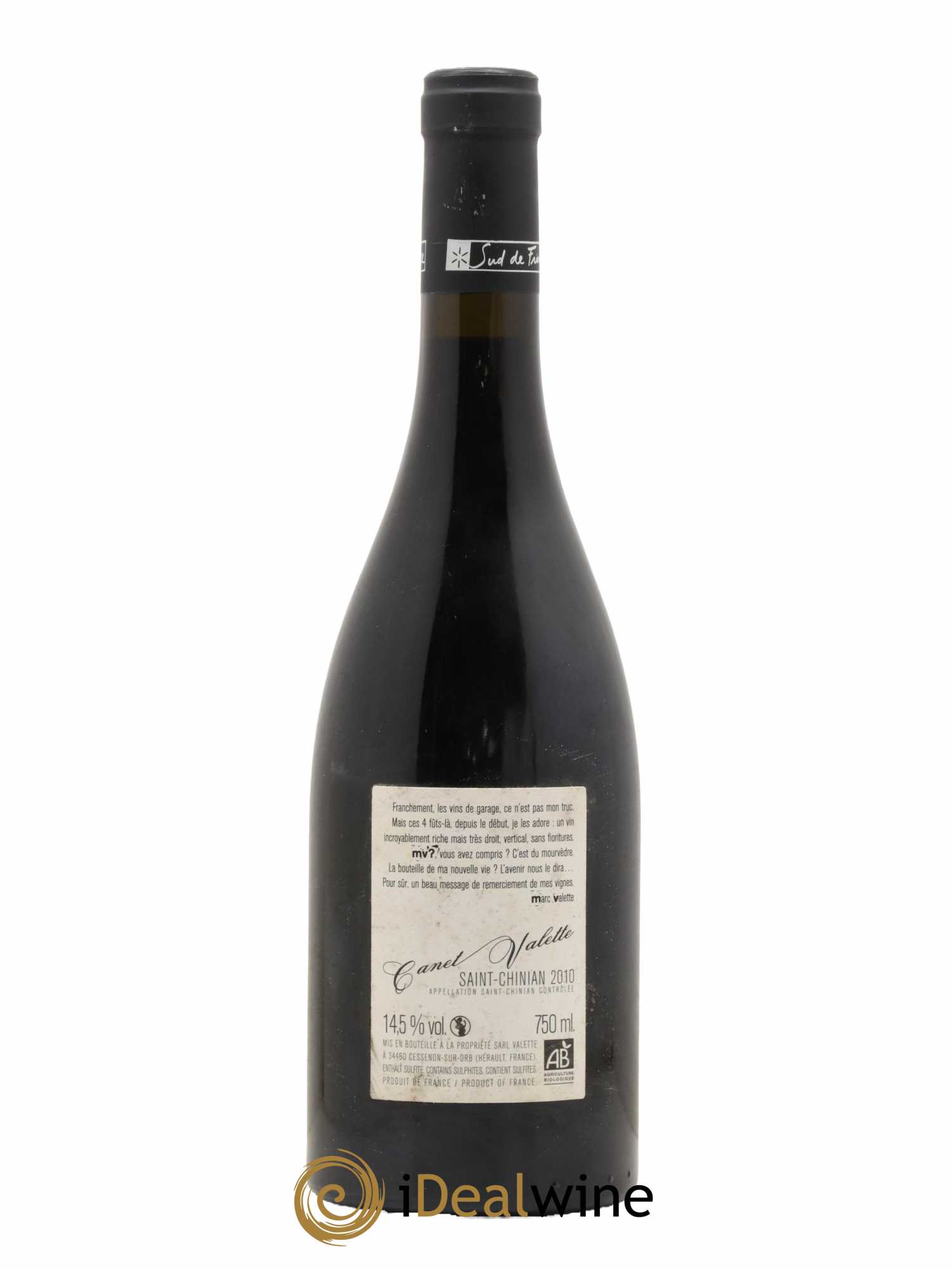 Saint-Chinian Domaine Canet Valette Cuvee Mv? 2010 - Lot de 1 bouteille - 1