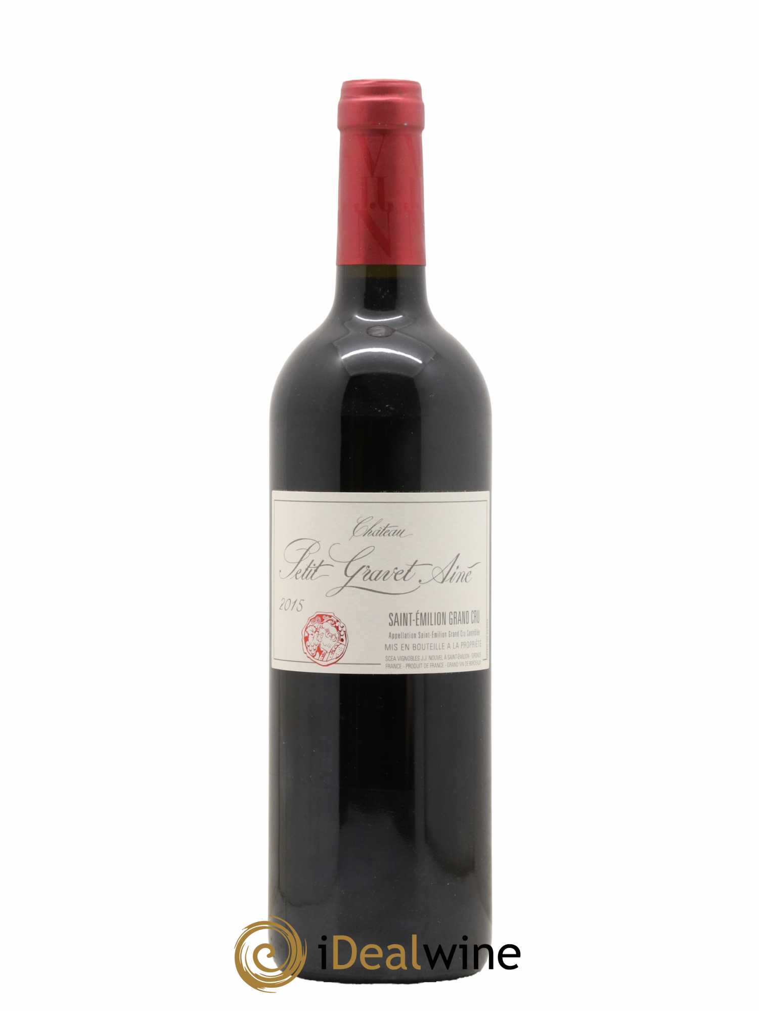 Saint-Émilion Grand Cru Château Petit Gravet Aîne 2015 - Lot de 1 bouteille - 0