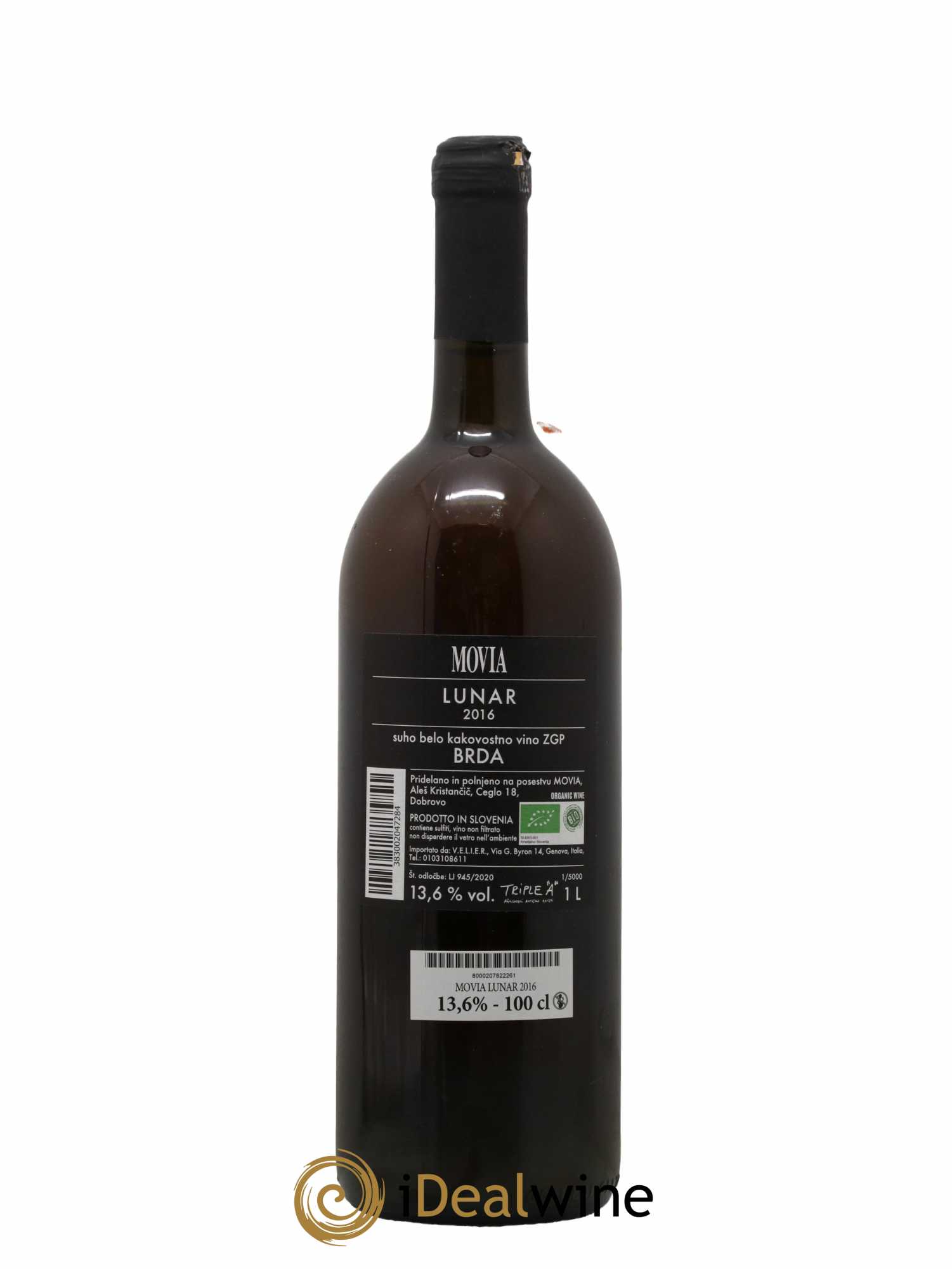 Vins Etrangers Lunar BRDA Triple A Movia 2016 - Lot de 1 bouteille - 1