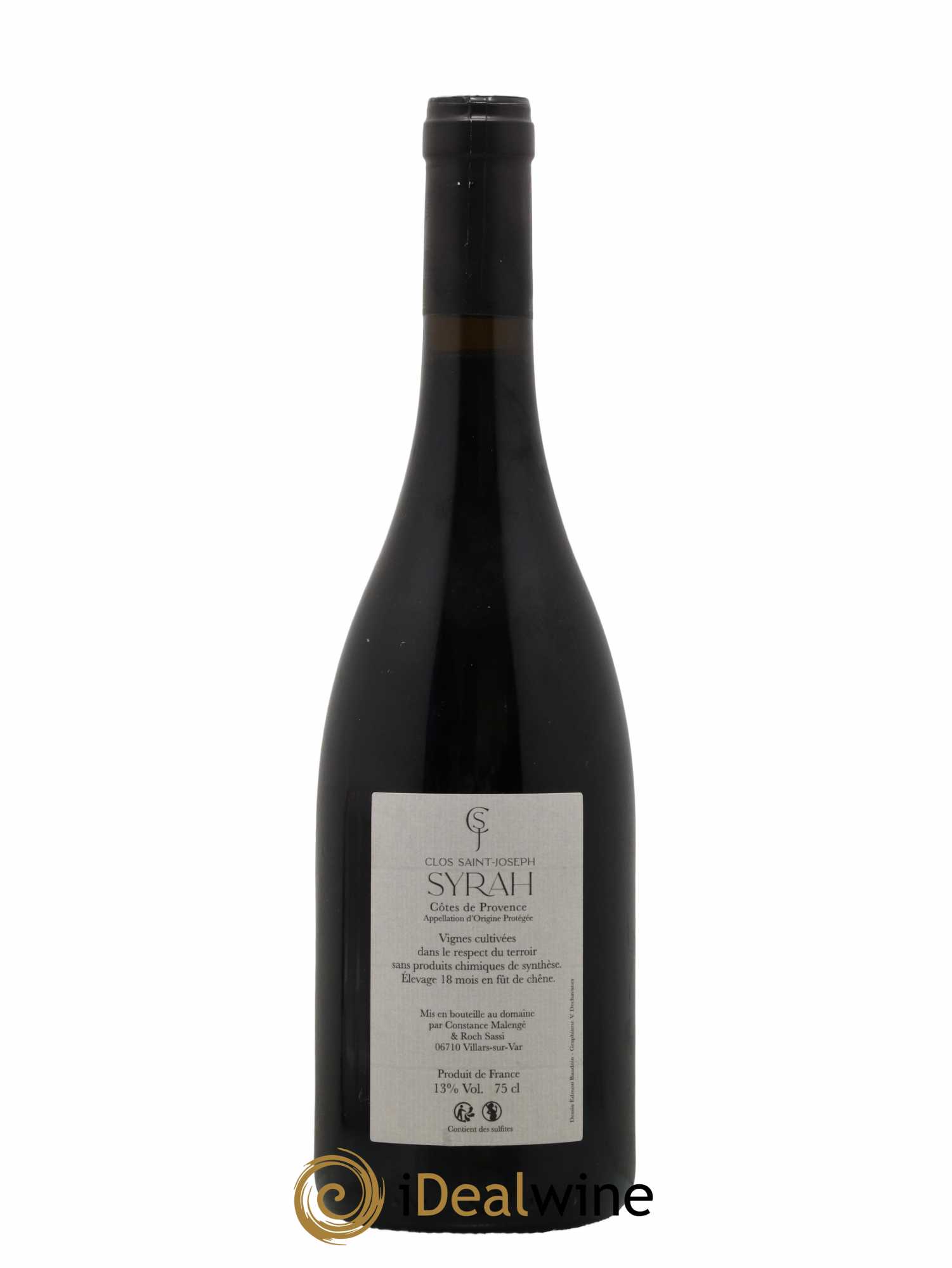Côtes de Provence Syrah Les Planches de la Gardivole Clos Saint-Joseph 2020 - Lot de 1 bouteille - 1