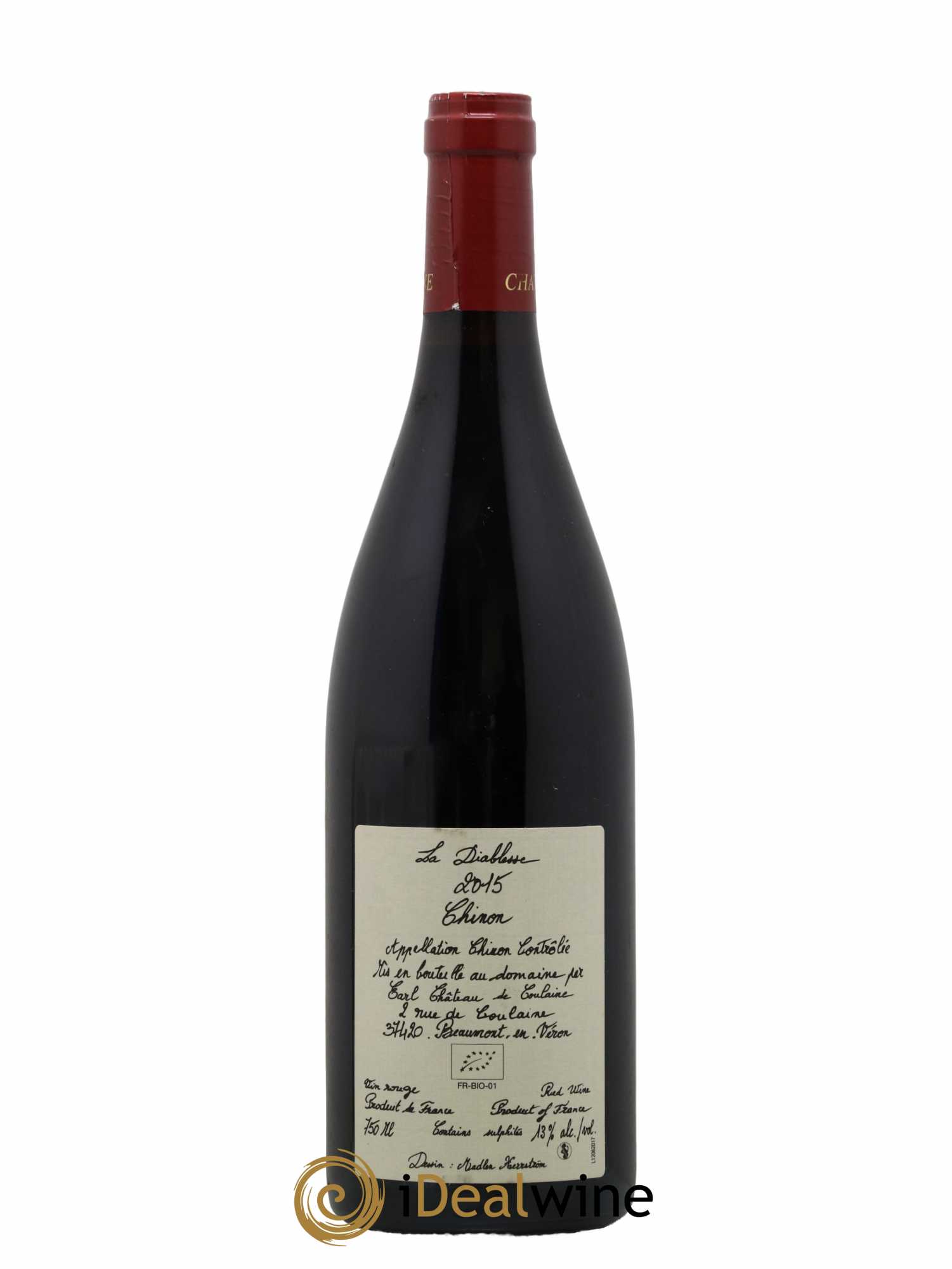Chinon La Diablesse Château De Coulaine 2015 - Lot de 1 bouteille - 1