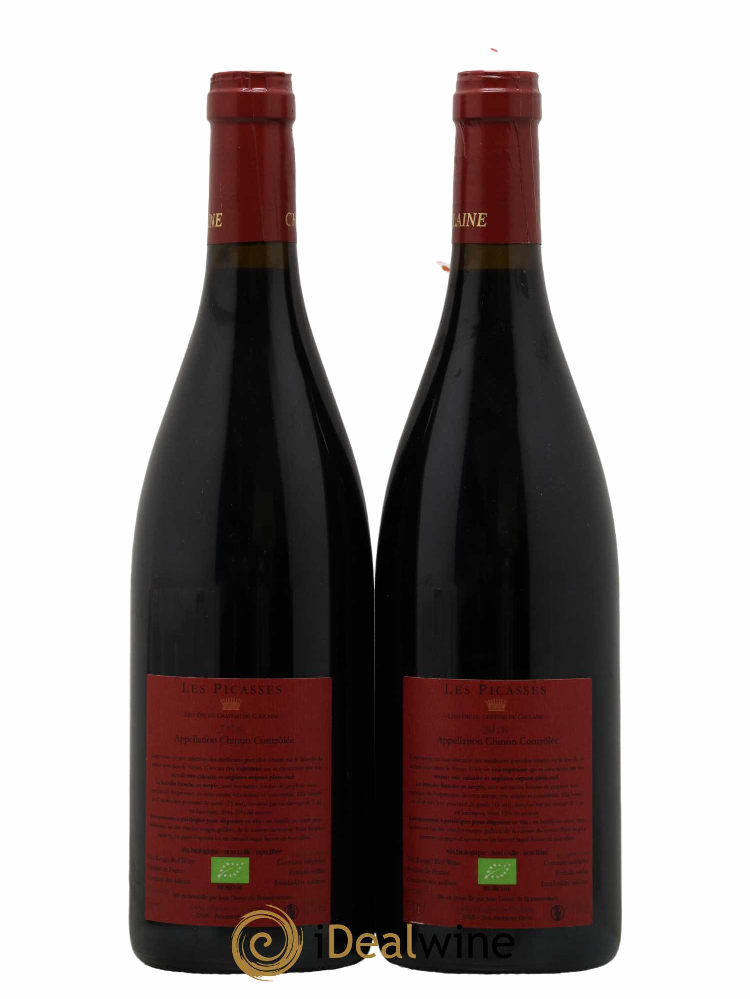 Chinon Les Picasses Château de Coulaine 2018 - Lot de 2 bouteilles - 1