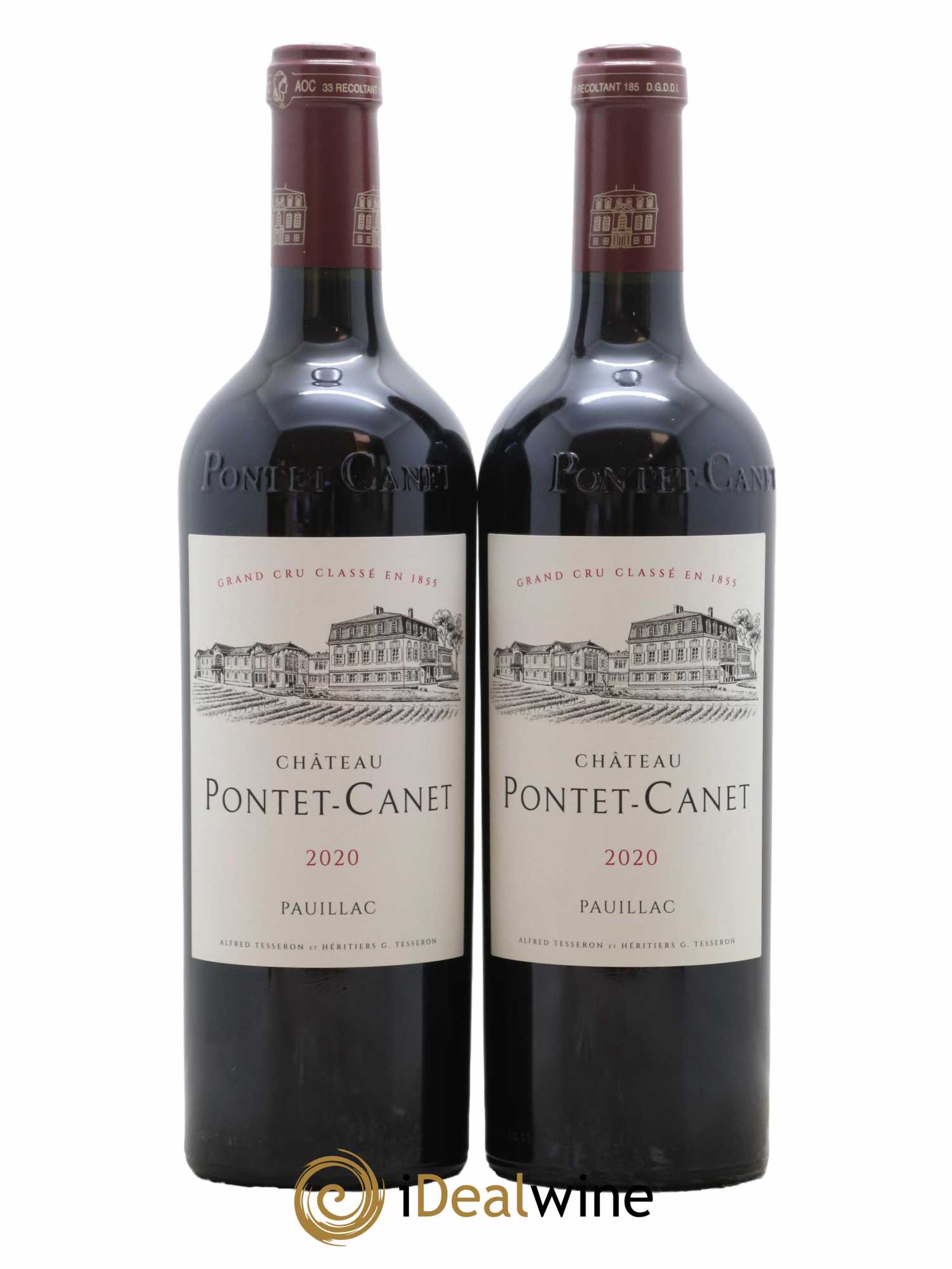 Château Pontet Canet 5ème Grand Cru Classé 2020 - Lot de 2 bouteilles - 0