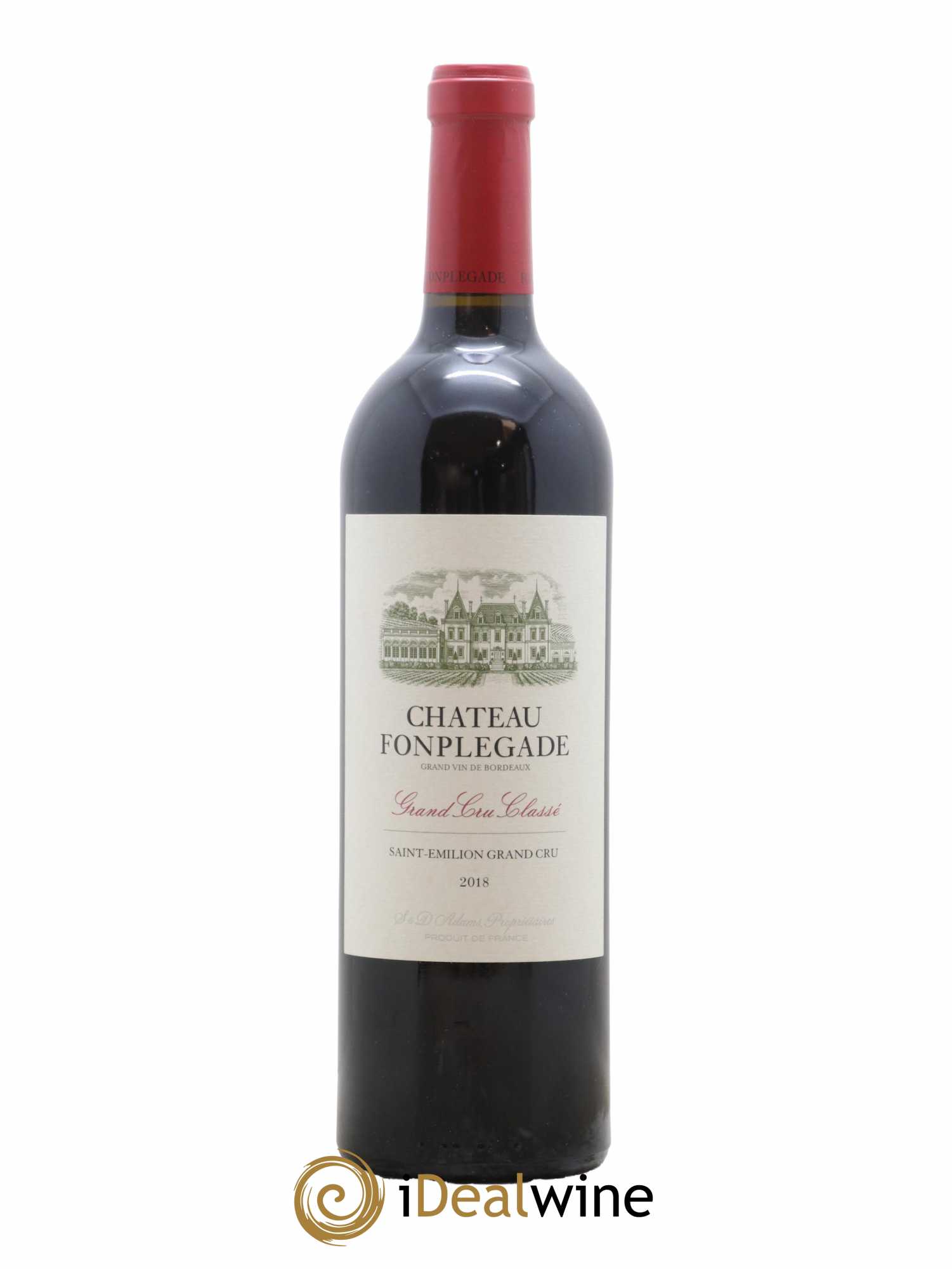 Château Fonplegade Grand Cru Classé 2018 - Lot de 1 bouteille - 0