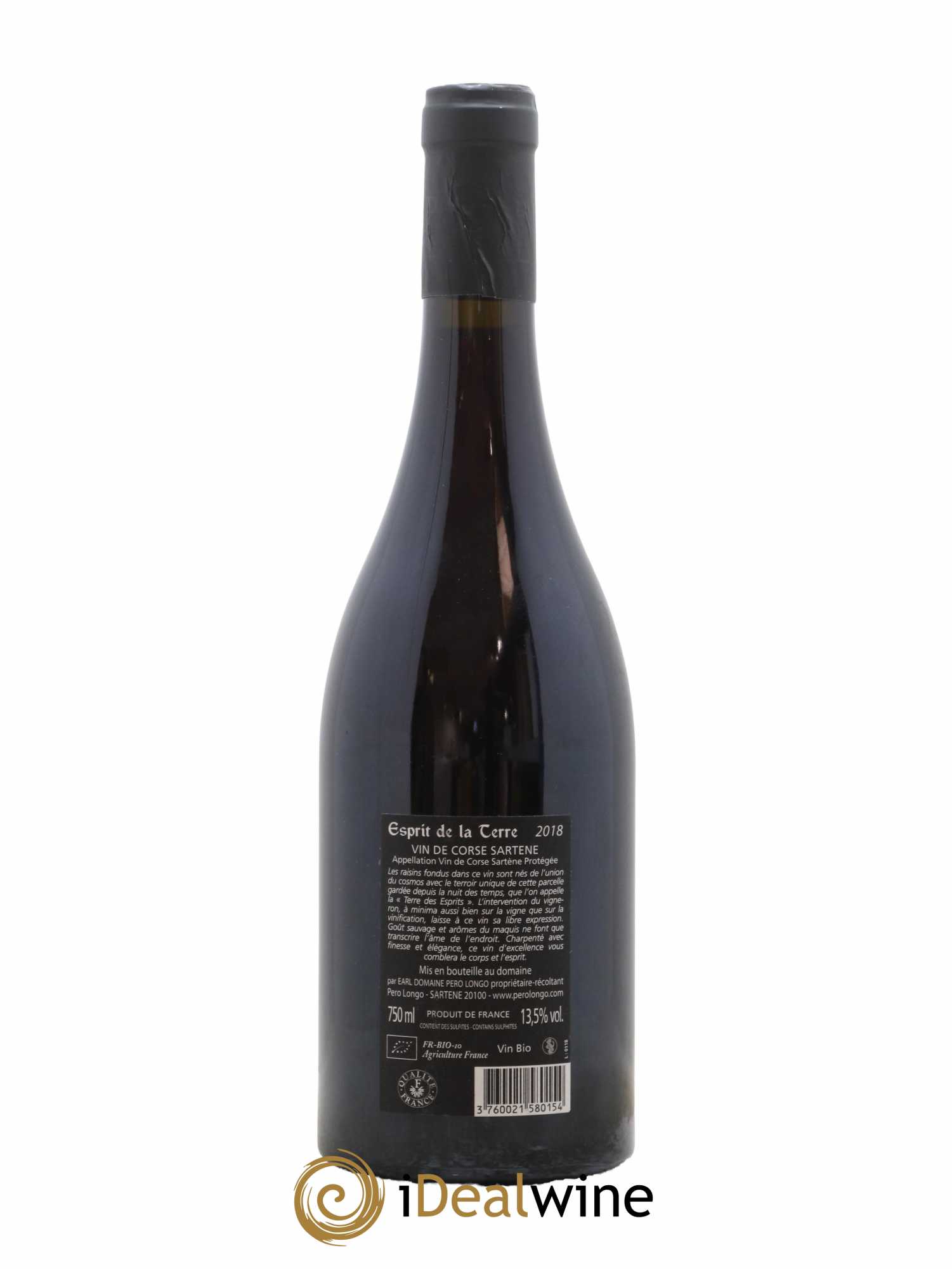 Vin de Corse Corse Sartene Esprit de la Terre Domaine Pero Longo 2018 - Lot de 1 bouteille - 1