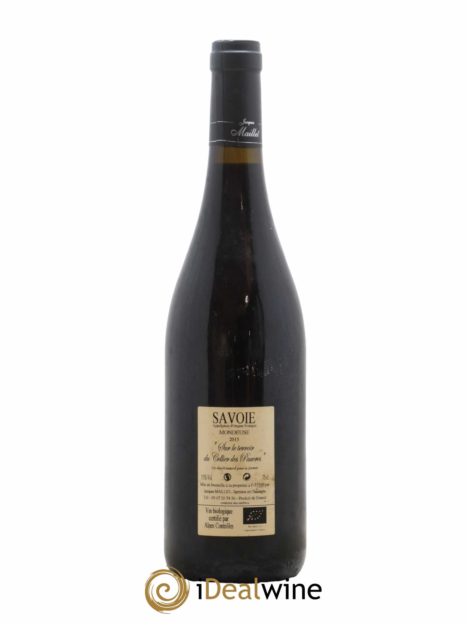 Vin de Savoie Chautagne Chautagne Mondeuse Jacques Maillet 2015 - Lot de 1 bouteille - 1