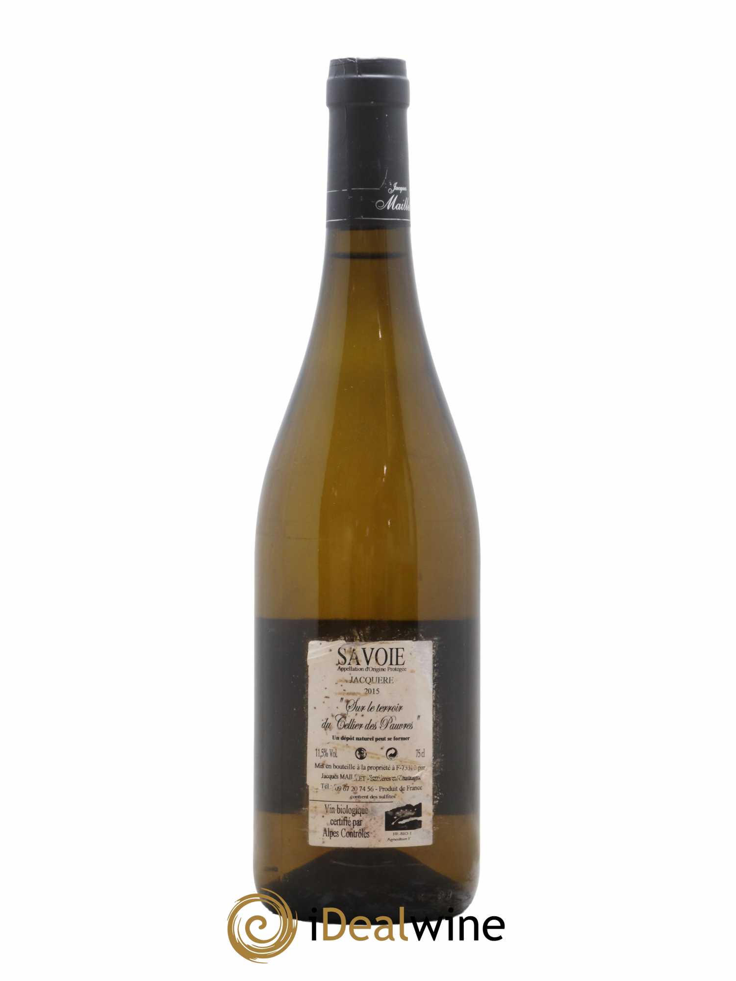 Vin de Savoie Cuvée Autrement Jacques Maillet 2015 - Lot de 1 bouteille - 1
