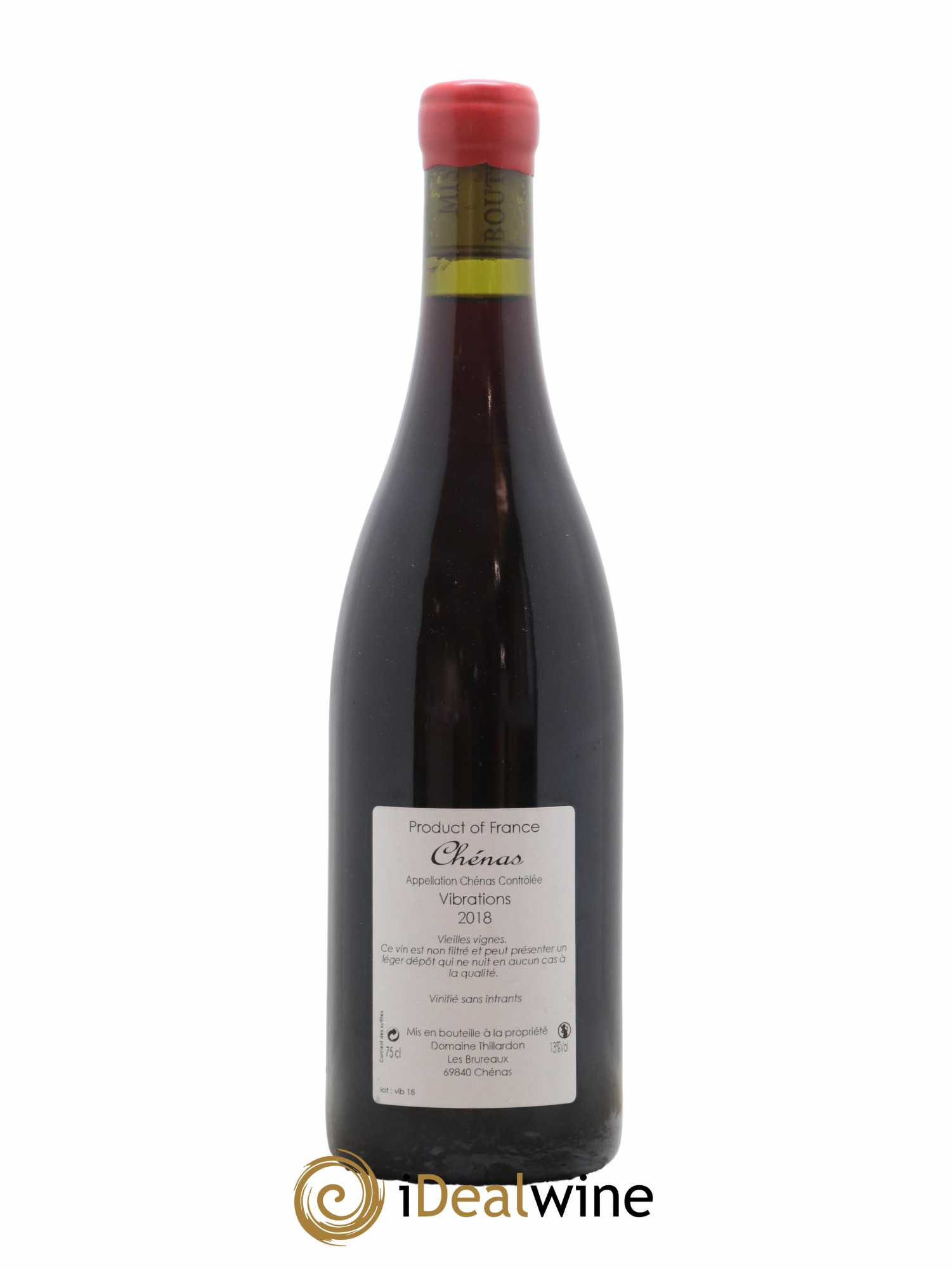 Chénas Vibrations Vieilles Vignes Domaine Thillardon 2018 - Lot de 1 bouteille - 1