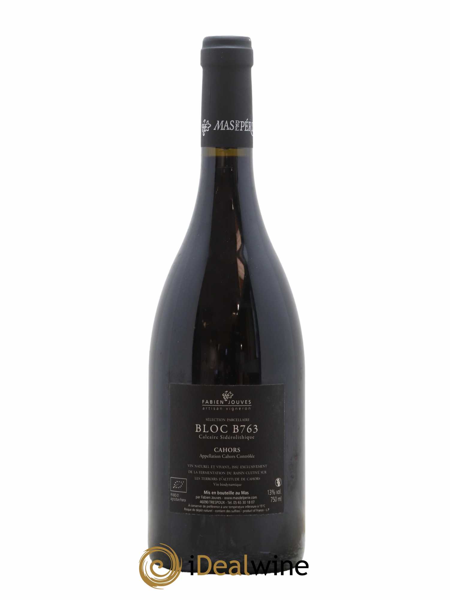 Cahors Mas Del Périé Bloc B763 Fabien Jouves 2014 - Lot de 1 bouteille - 1