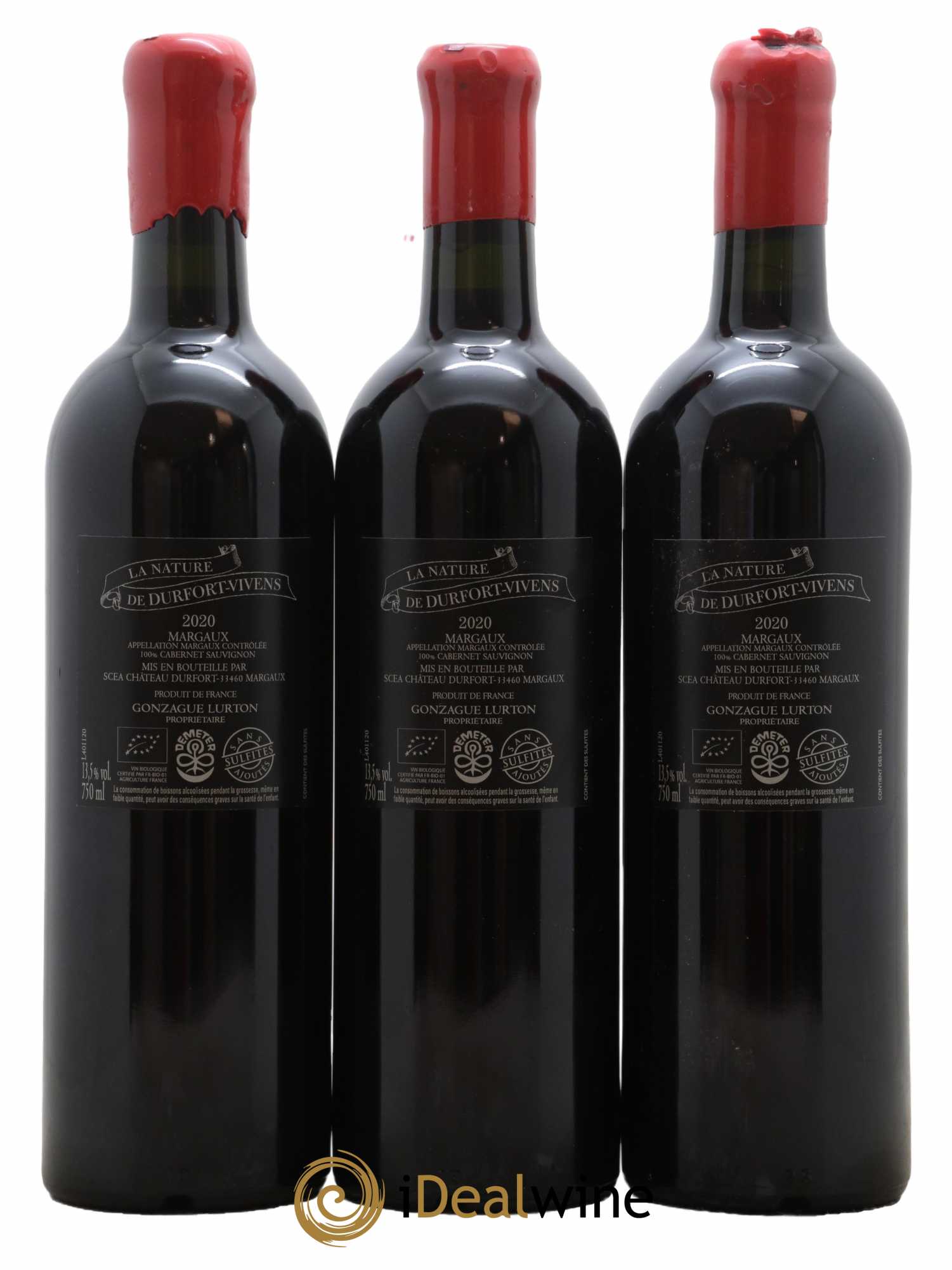 Bordeaux Margaux La Nature De Durfort Vivens 2020 - Lot de 3 bouteilles - 1