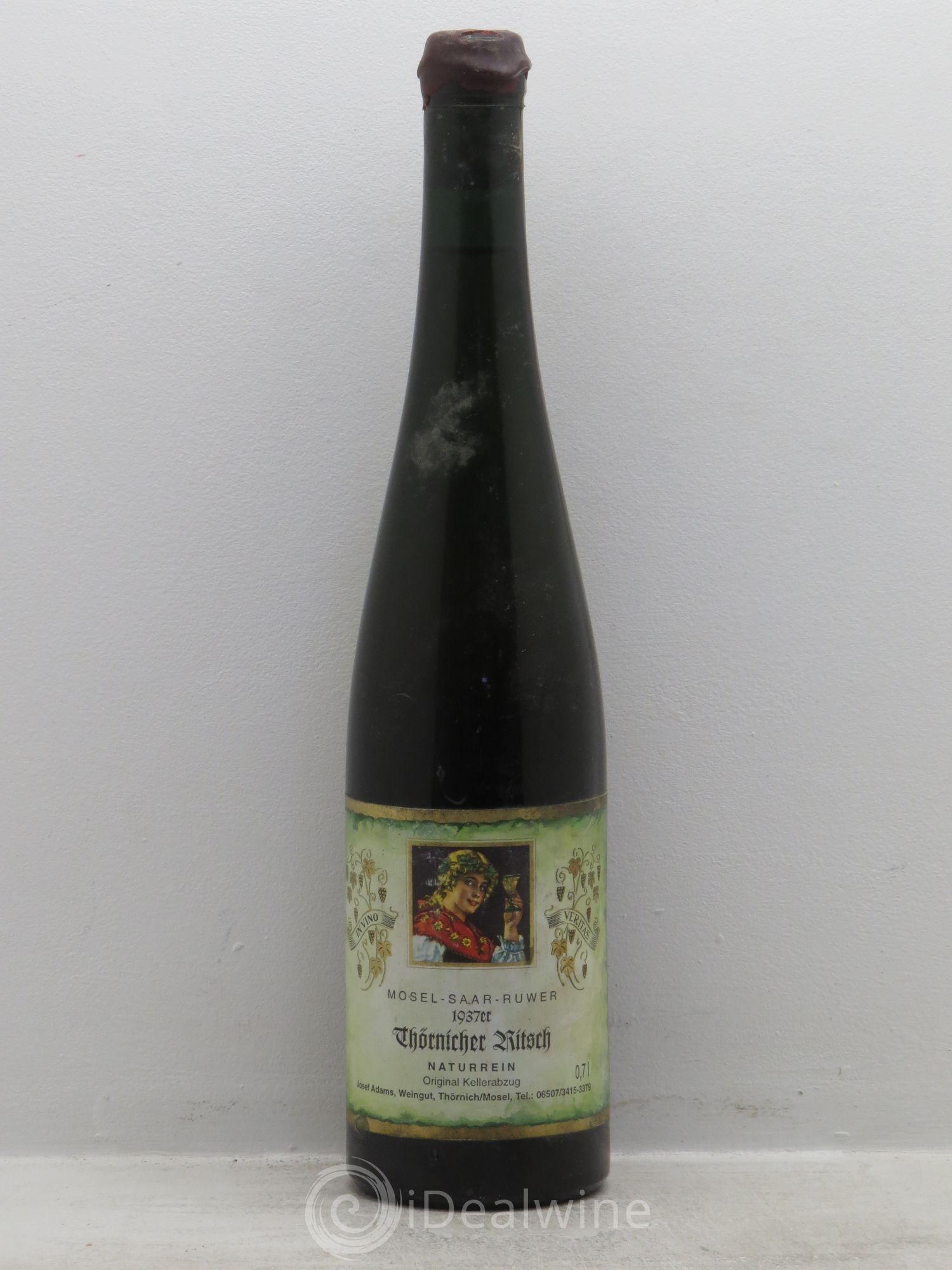 Allemagne Mosel-Saar Mosel Thörnicher Ritsch Naturrein Josef Adams 1937 - Posten von 1 Flasche - 0
