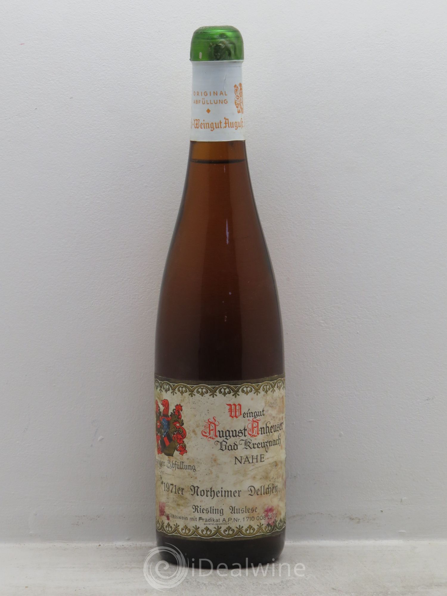Allemagne Mosel-Saar Nahe Norheimer Dellchen Riesling Auslese August Anheuser 1971 - Posten von 1 Flasche - 0