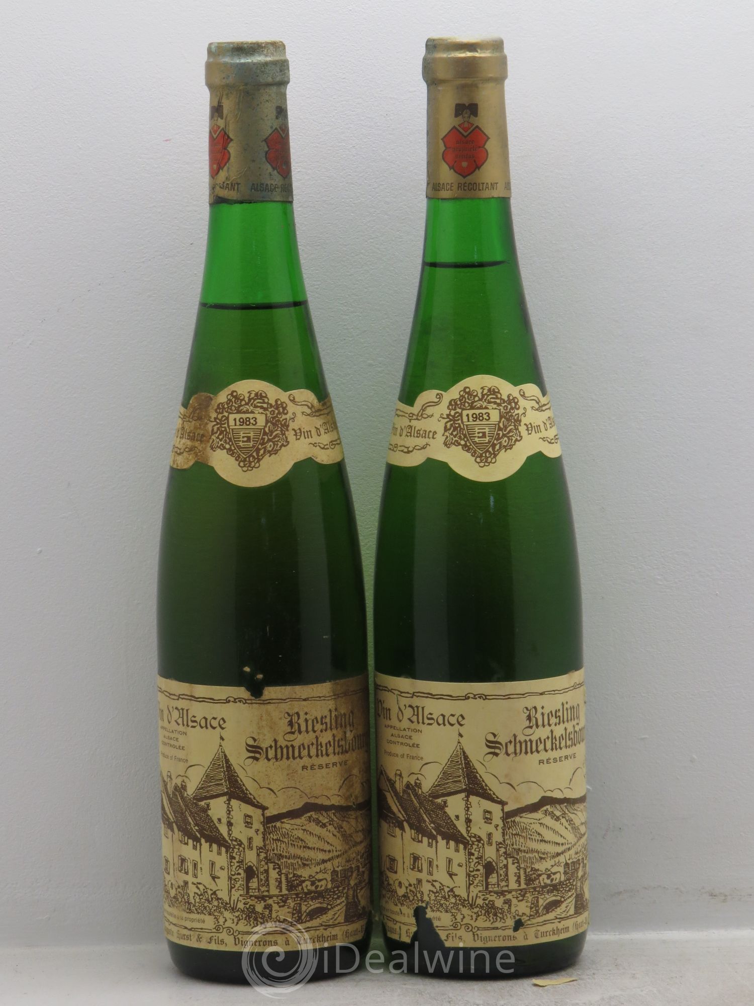 Riesling August Hurst Riesling chneckelsbourg 1983 - Lot of 2 bottles - 0