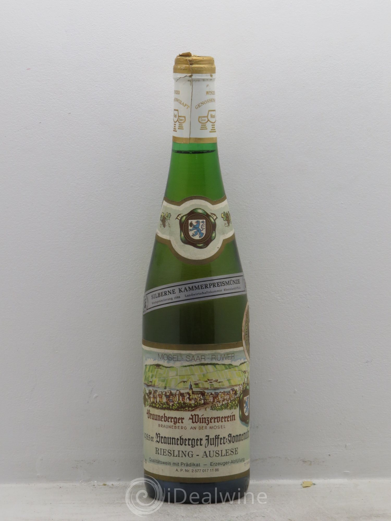 Allemagne Mosel-Saar Mosel Brauneberger Juffer-Sonnenuhr Riesling Auslese Saar-Winzer-Verein 1985 - Posten von 1 Flasche - 0