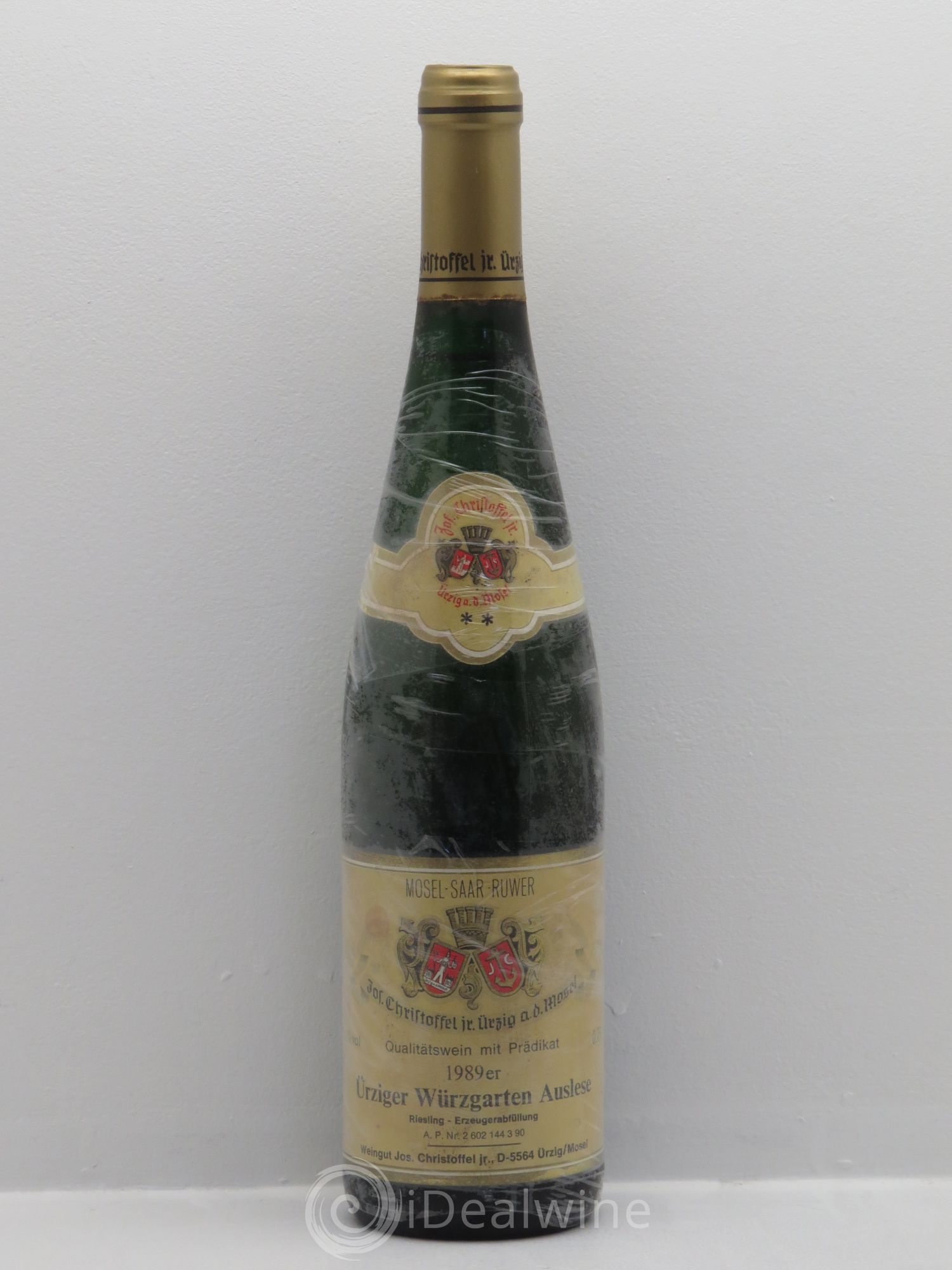 Allemagne Mosel-Saar Mosel Ürziger Würzgarten Riesling Auslese ** Jos. Christoffel jr. 1989 - Posten von 1 Flasche - 0