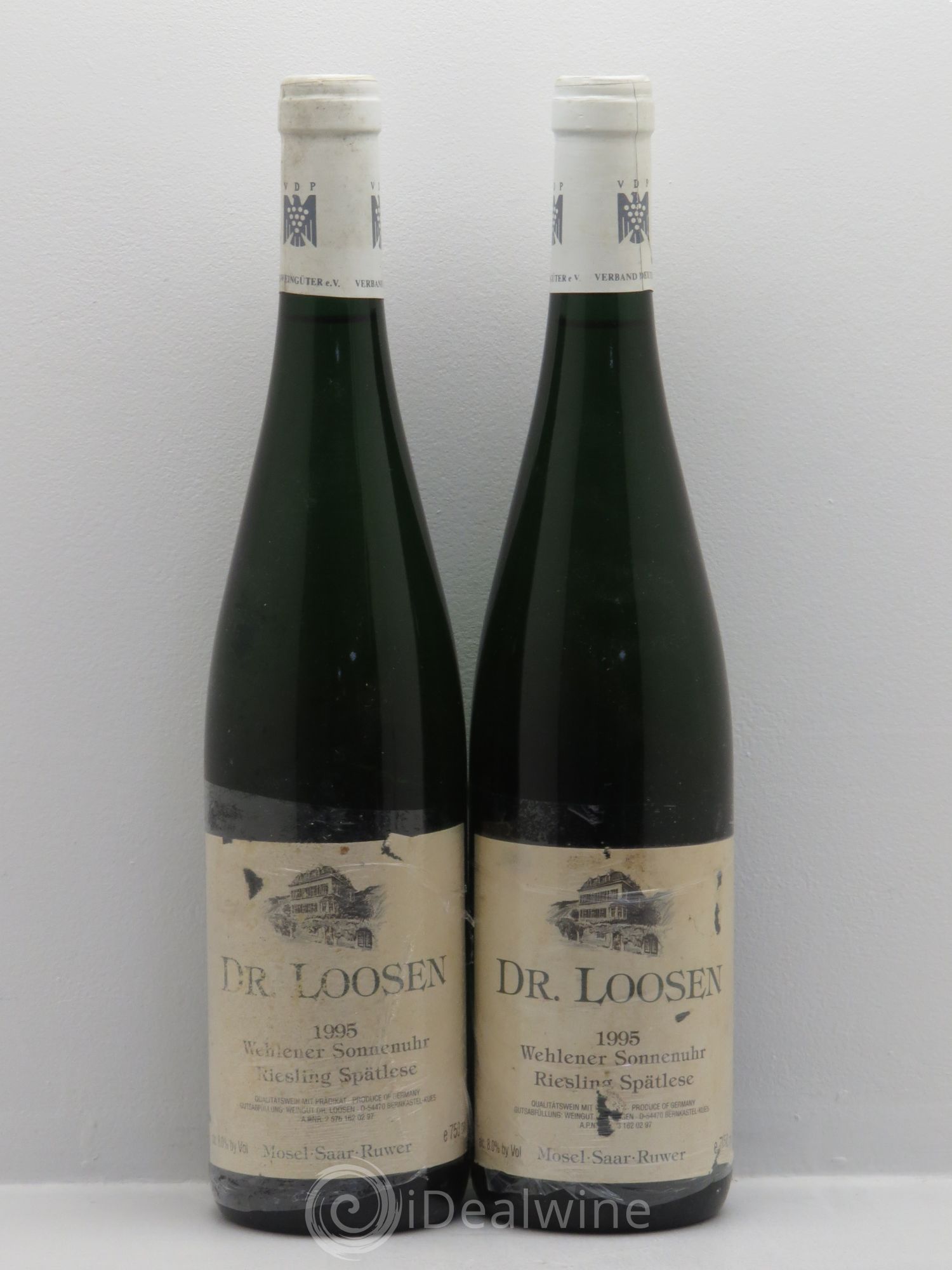 Allemagne Mosel-Saar Mosel Wehlener Sonnenuhr Riesling Spätlese Dr. Loosen 1995 - Posten von 2 Flaschen - 0