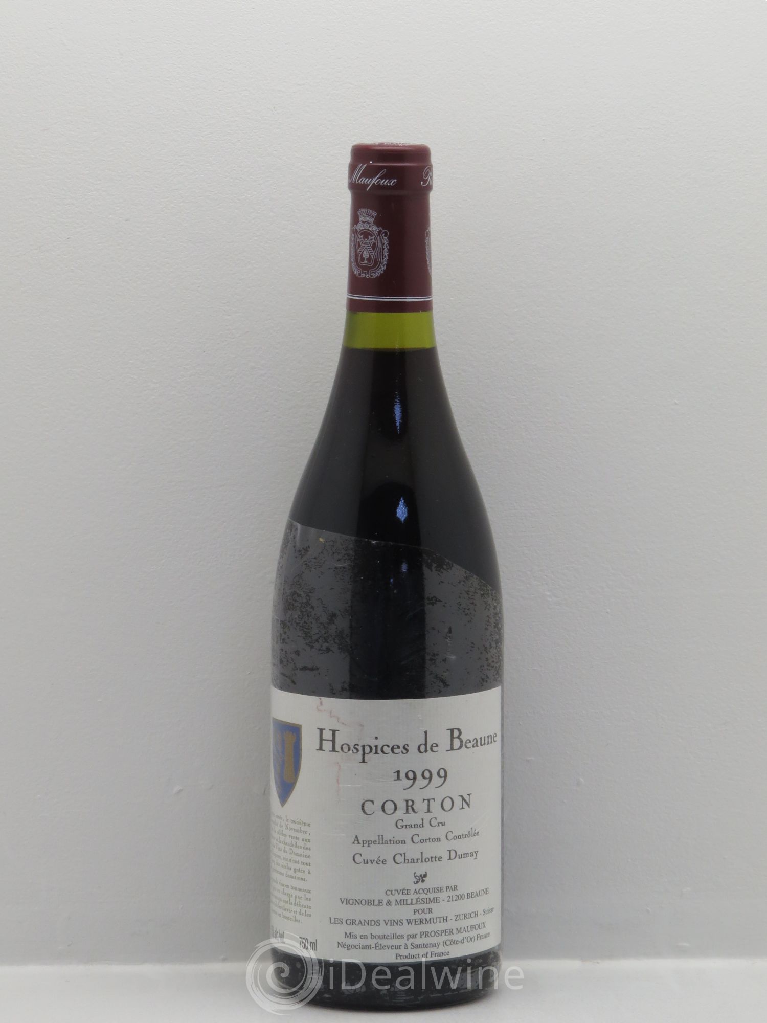 Corton Grand Cru Cuvée Charlotte Dumay Prosper Maufaux 1999 - Posten von 1 Flasche - 0