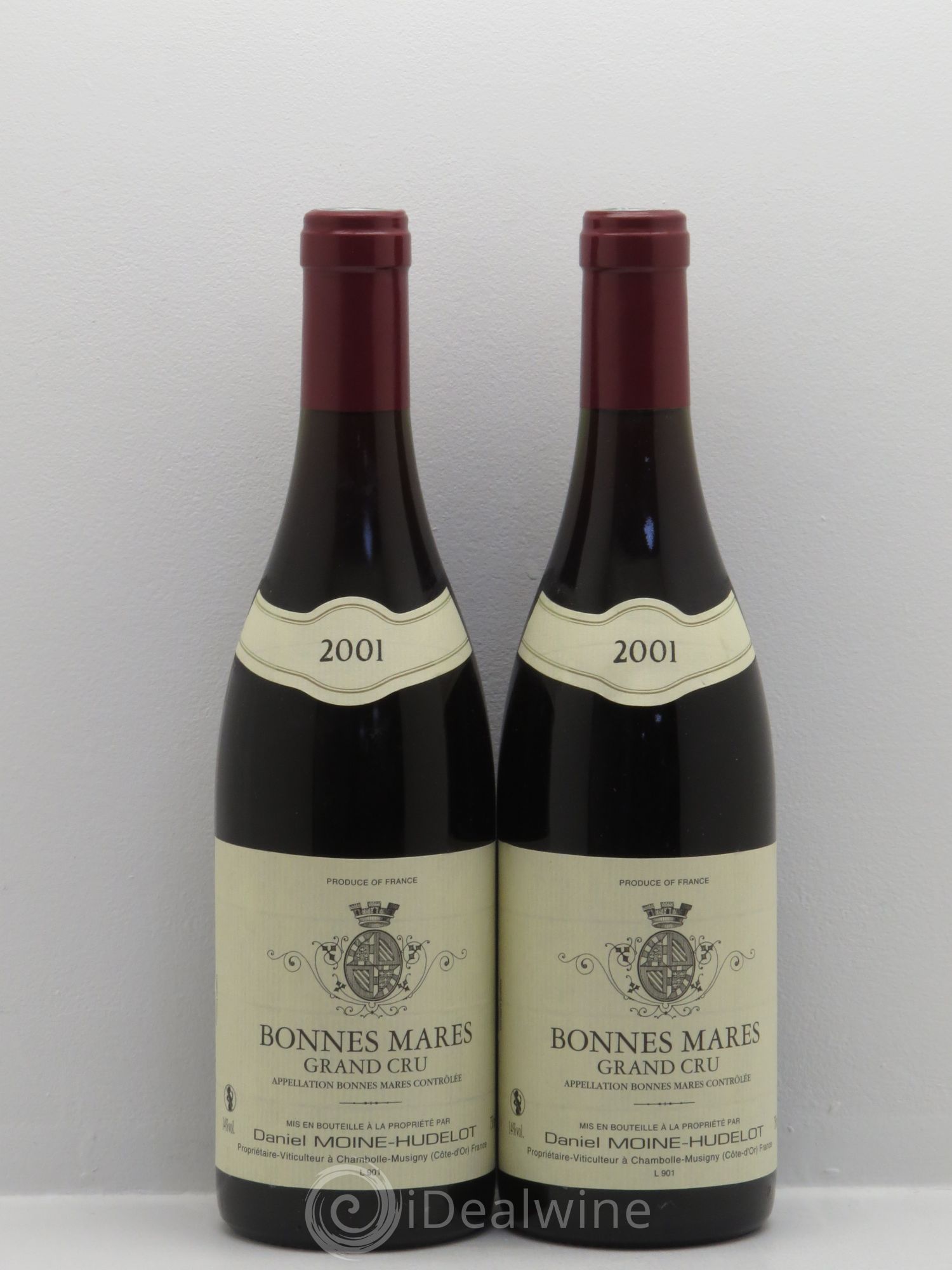 Bonnes-Mares Grand Cru Moine-Hudelot 2001 - Lot de 2 bouteilles - 0