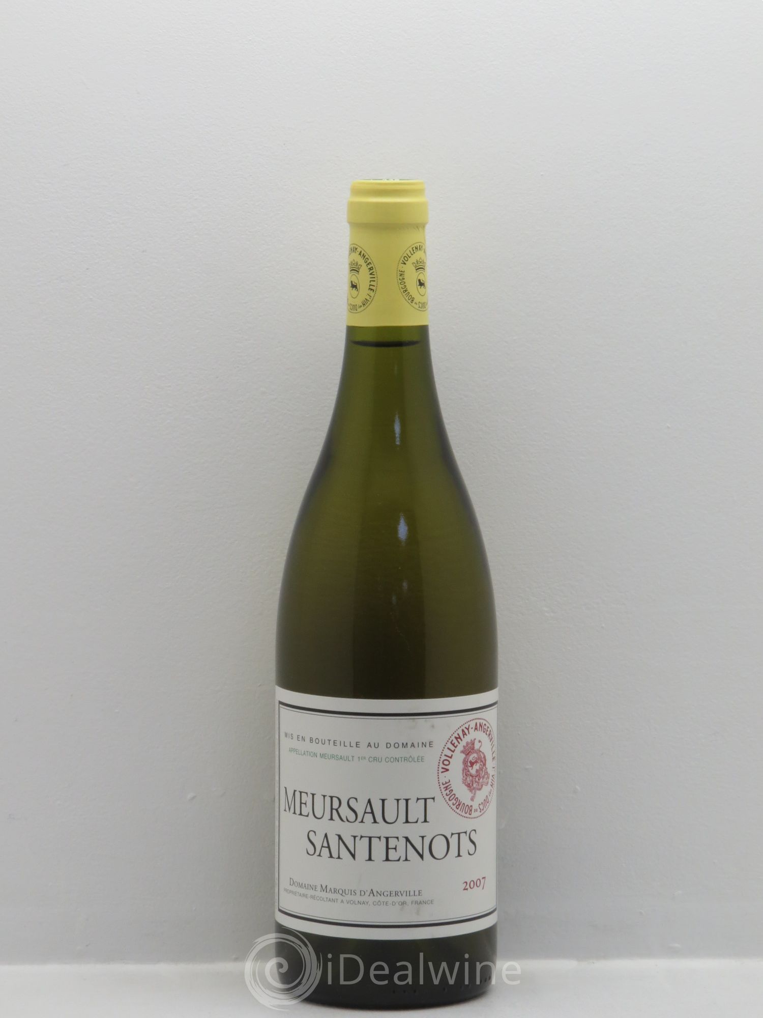 Meursault 1er Cru Santenots Marquis d'Angerville (Domaine) 2007 - Lot de 1 bouteille - 0