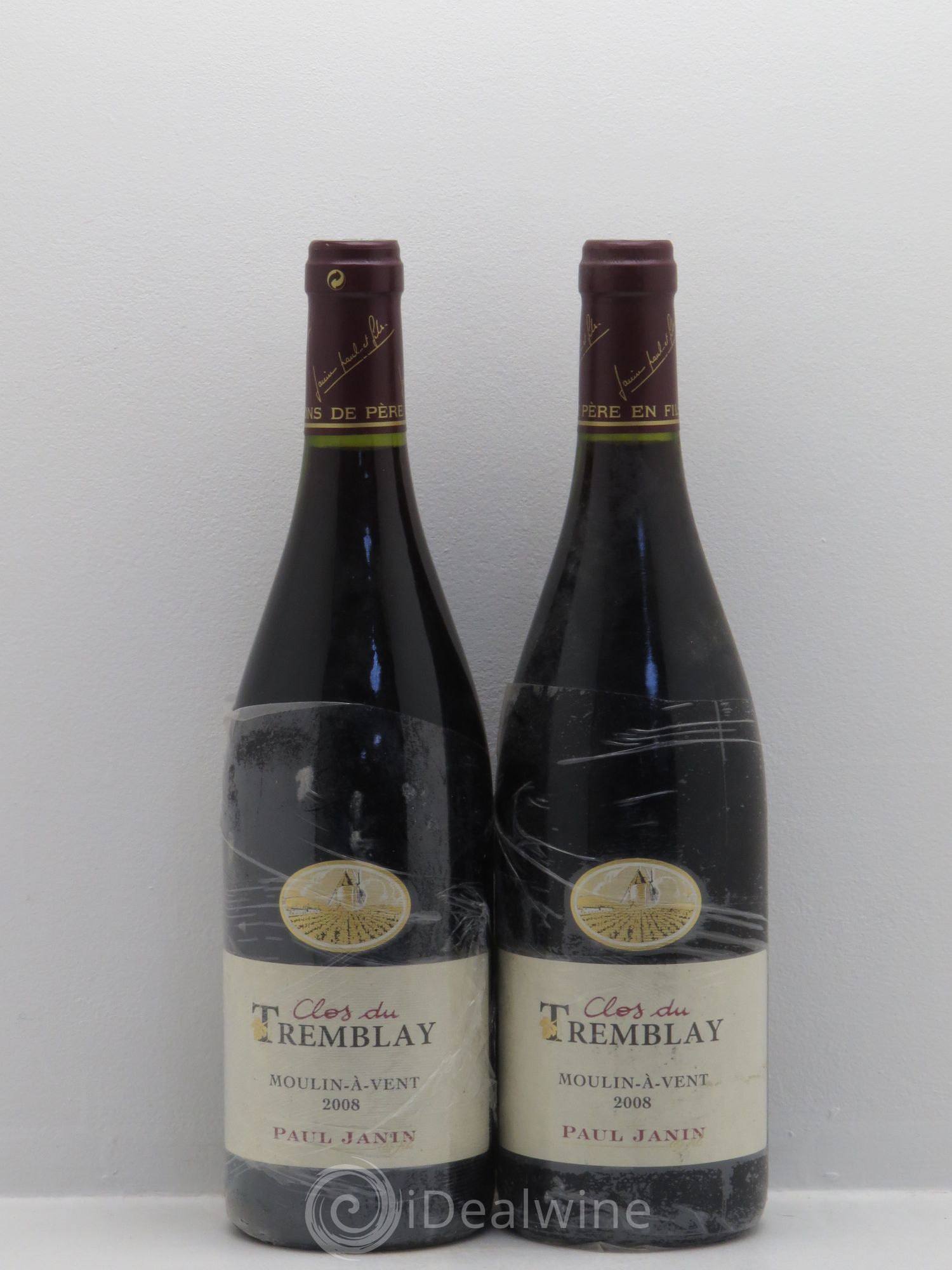 Moulin-à-Vent Clos du Tremblay Paul Janin (sans prix de réserve) 2008 - Posten von 2 Flaschen - 0